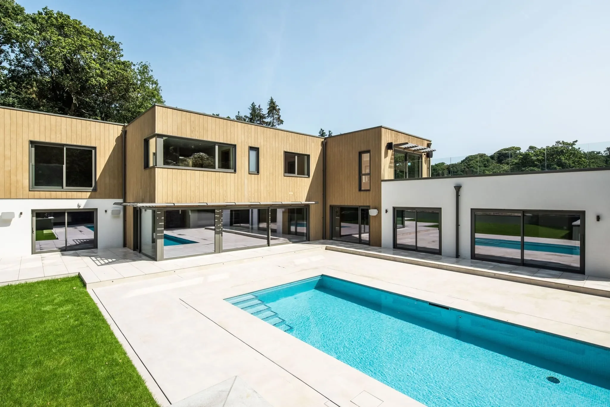 image of the pool area at the jersey villa for sale