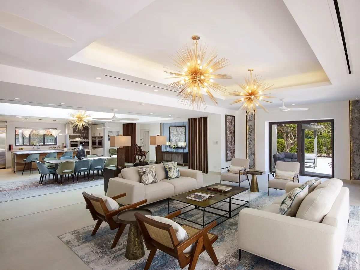 image of open lan living space at the Barbados villa for sale