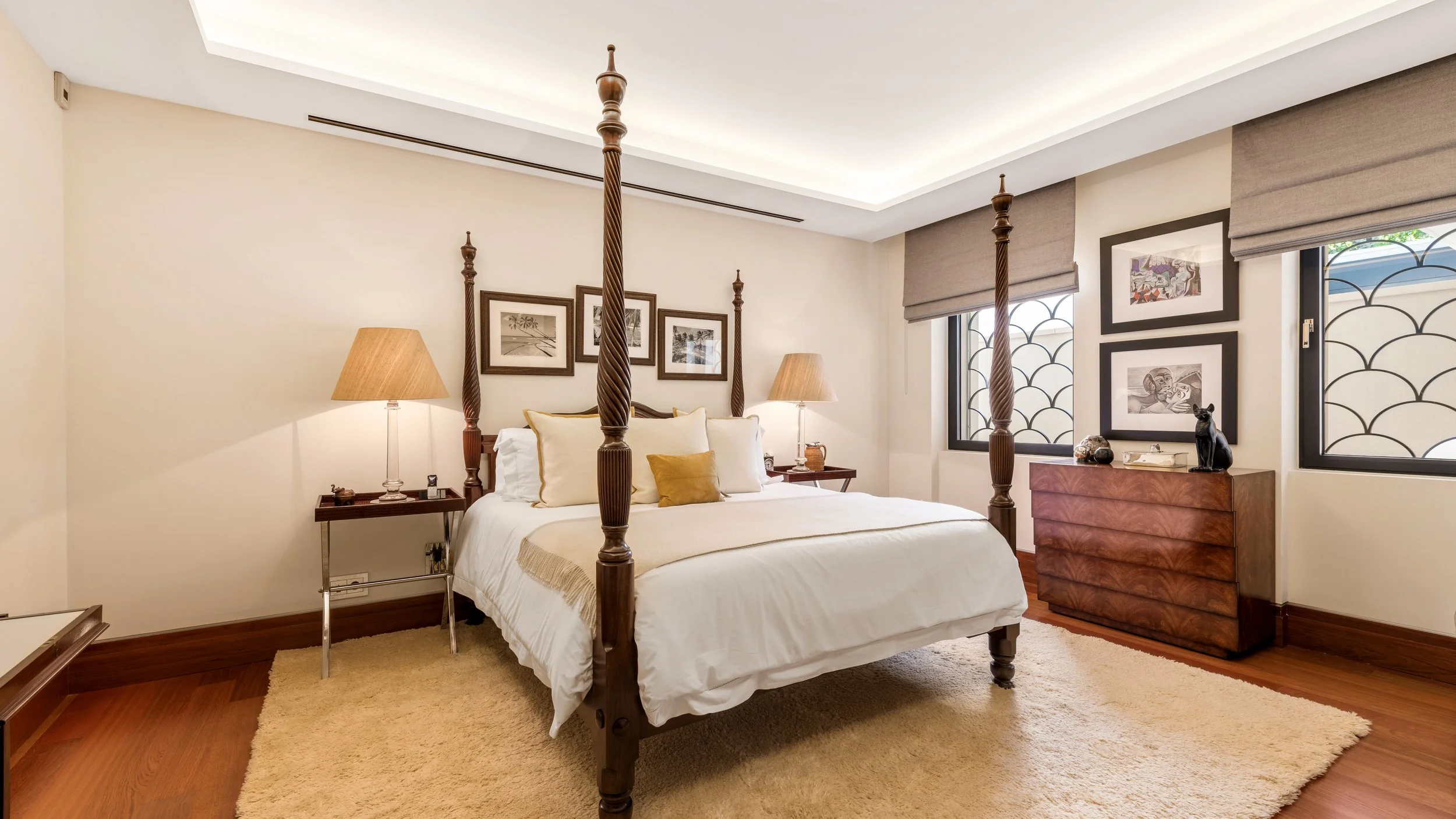image of one of the luxury bedrooms at Villa Sophie Marbella Club
