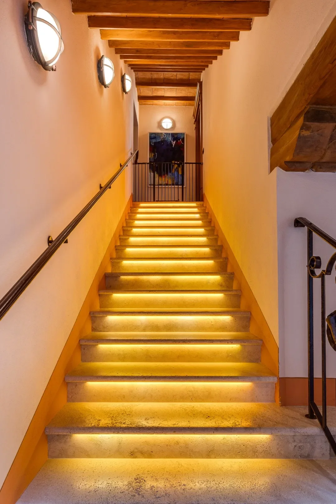 image of stairway at rome villa for sale