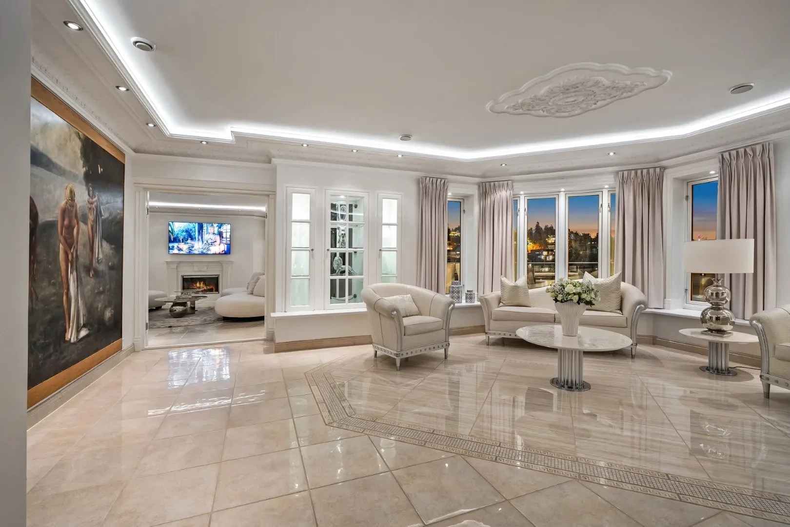 image of the stunning lounge area at the Oslo luxury villa for sale