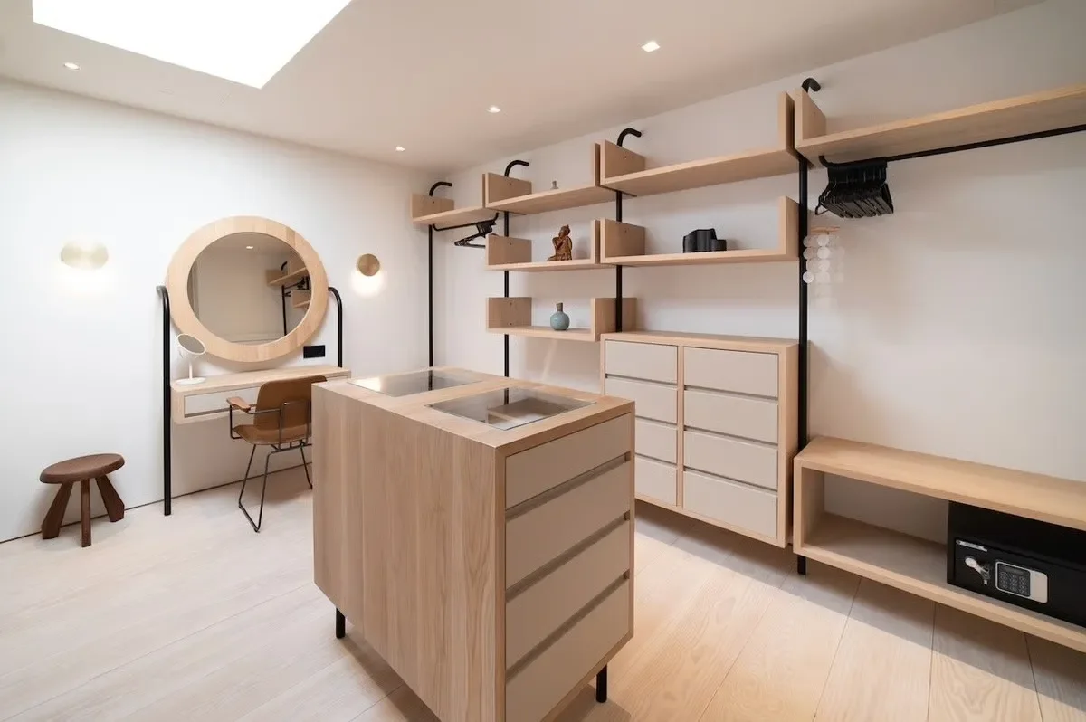 image of one of the large and luxury spacious dressing rooms in the Ibiza Villa