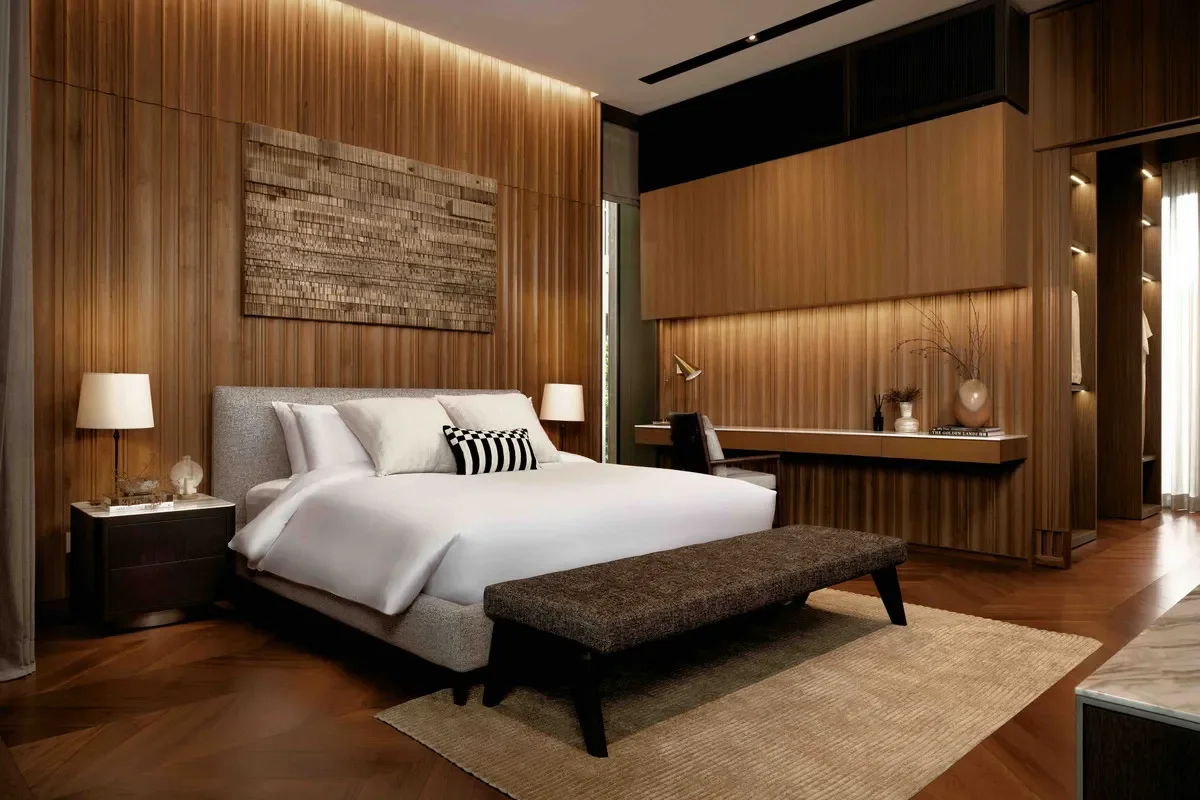 image of one of the grand bedrroms at the bangkok villa