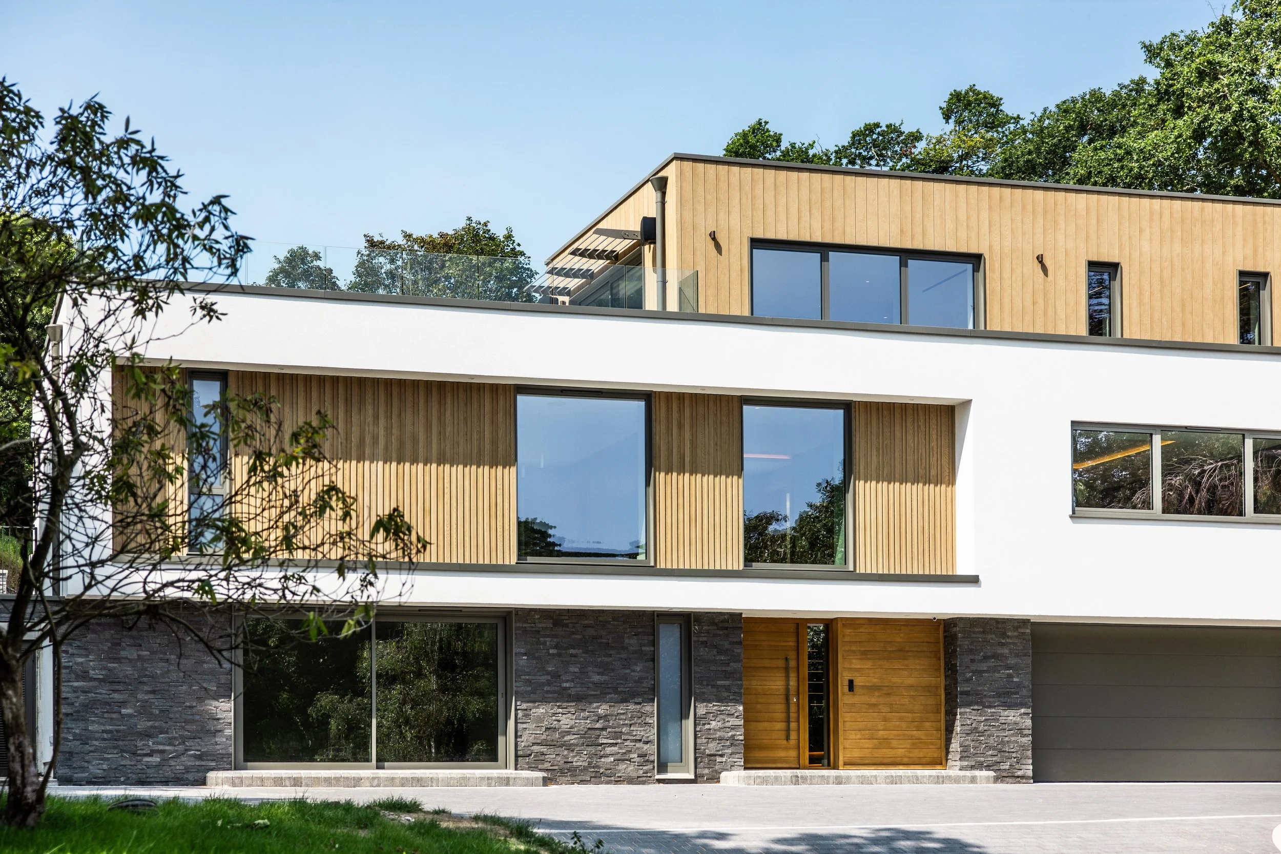 Front view of the Jersey villa for sale