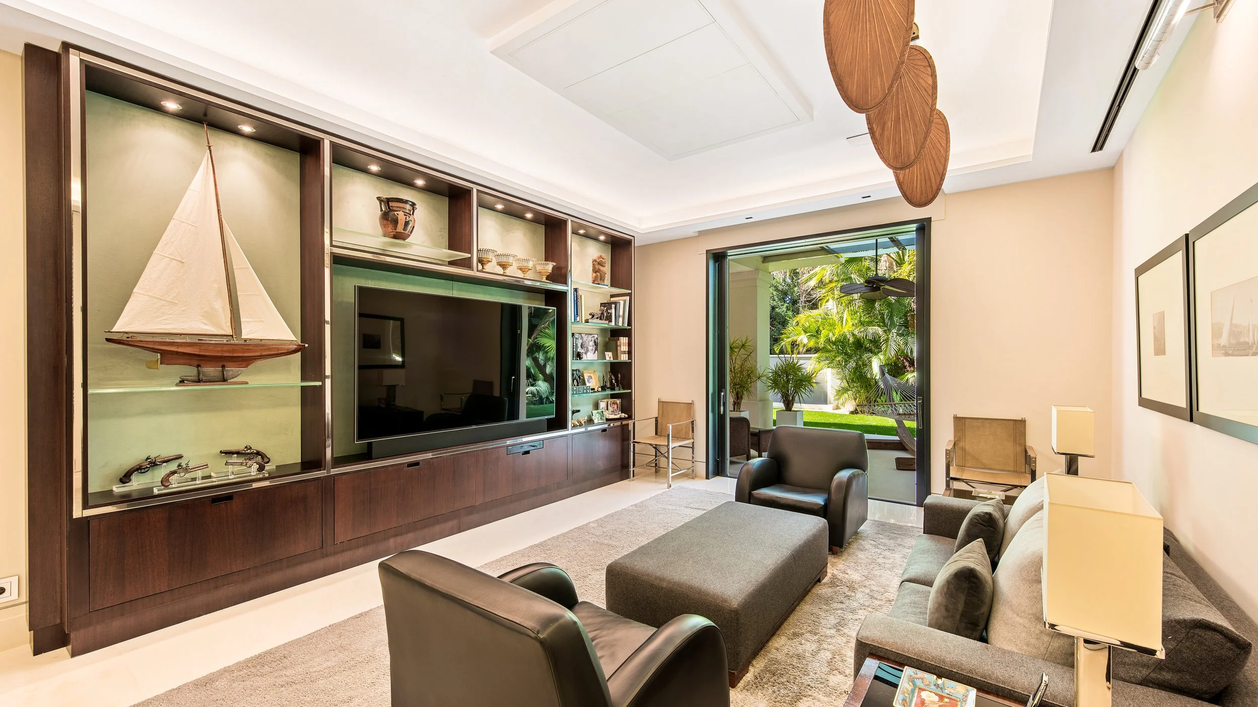 image of tv room in marbella luxury villa