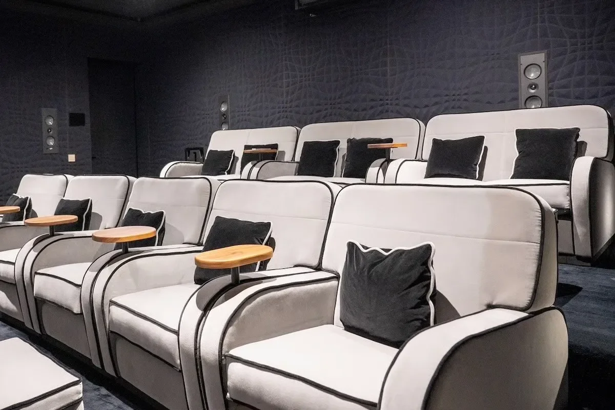 image of the amazing home cinema at the Cala Bassa villa