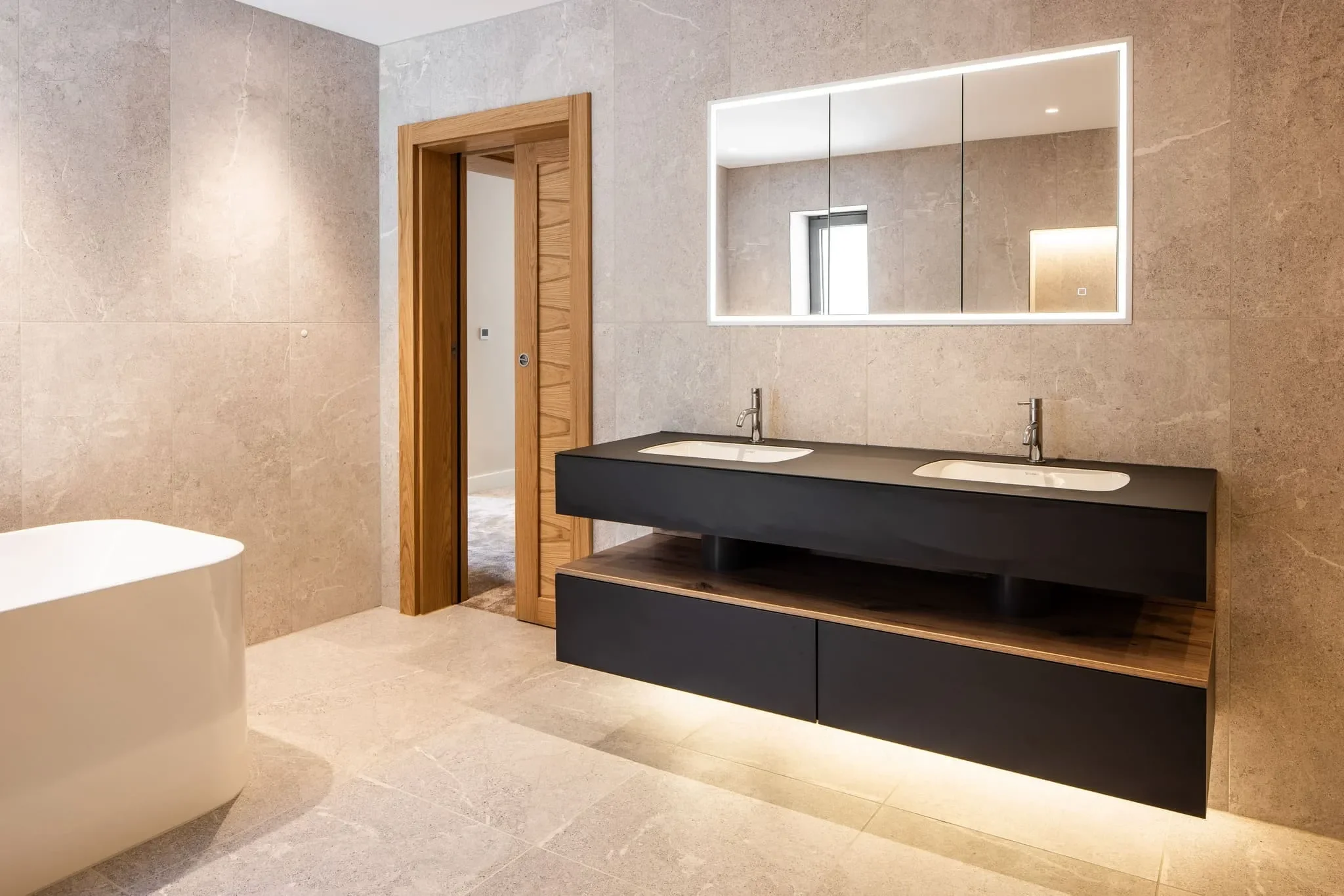 image of one of the en-suite bathrooms at the jersey villa for sale