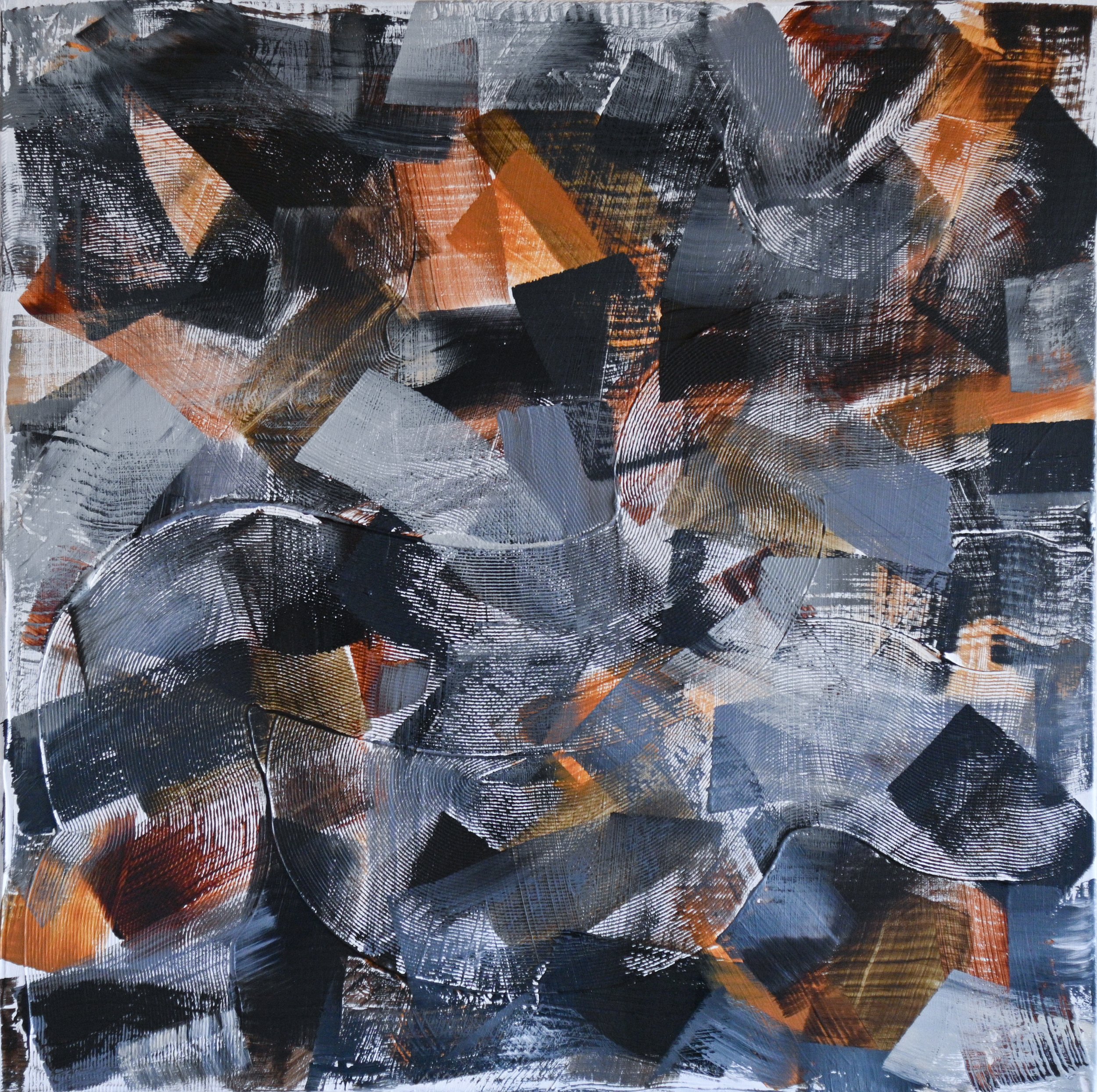 Abstract work, 2025. Acrylic on canvas - 60 x 60 cm.