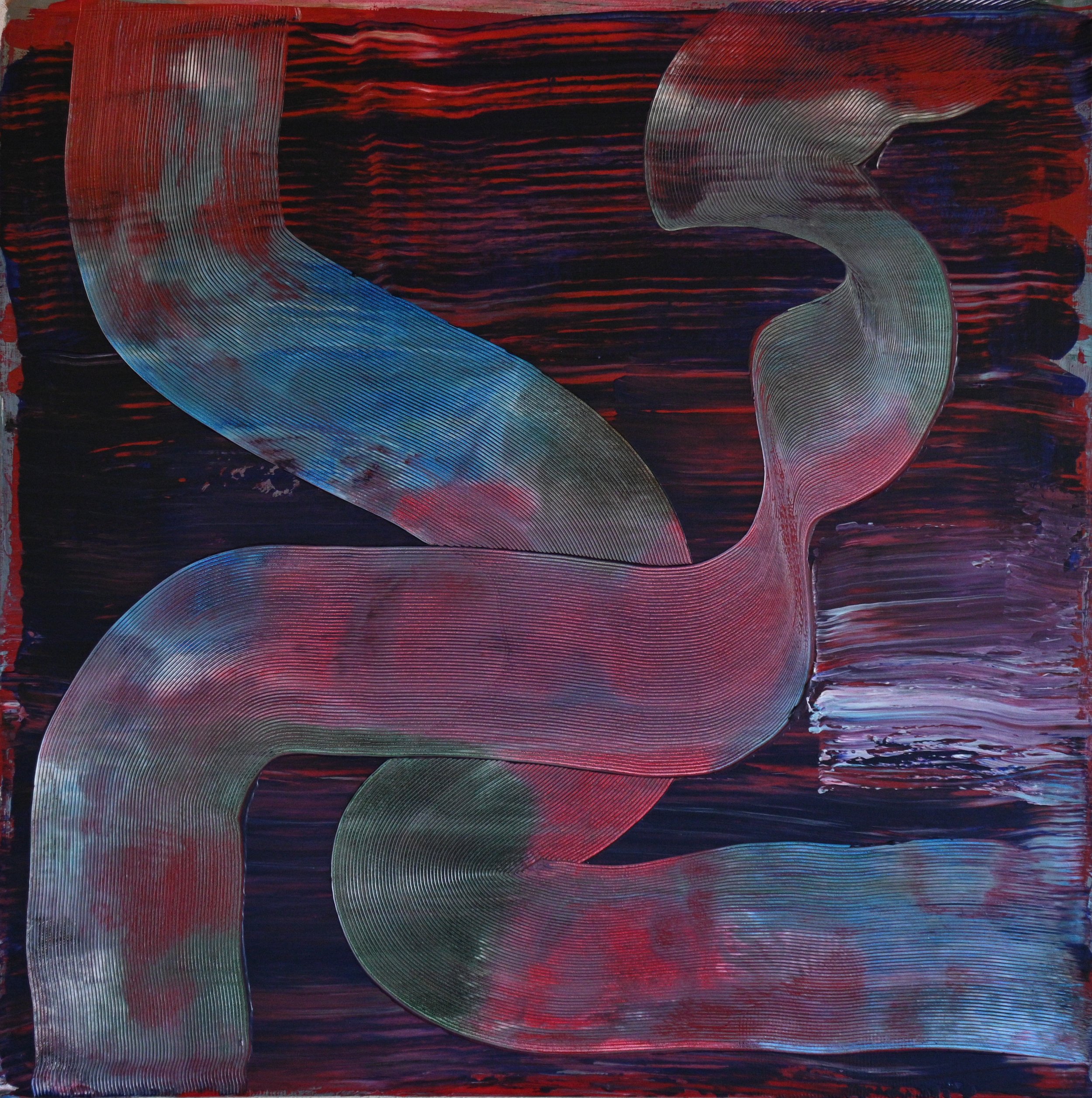 Misprint #11, 2025. Acrylic on canvas - 60 x 60 cm.