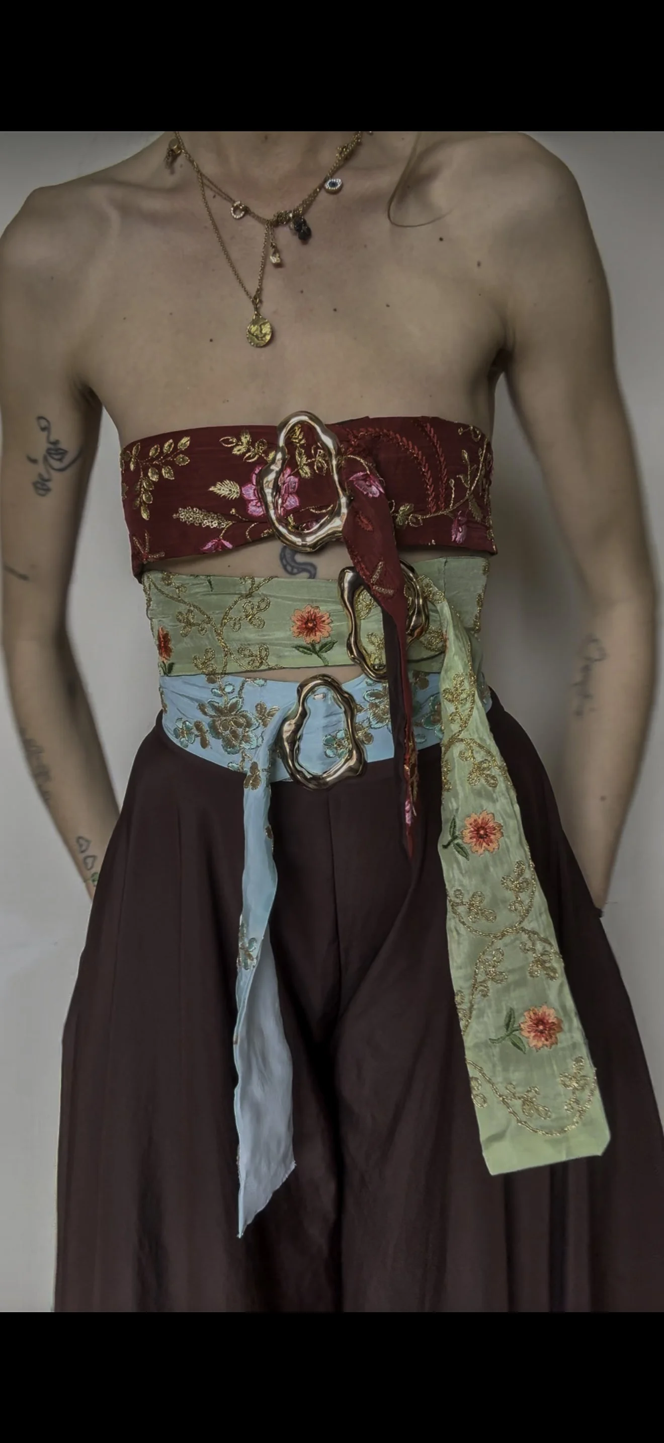 Ceinture Brodée Upcyclée