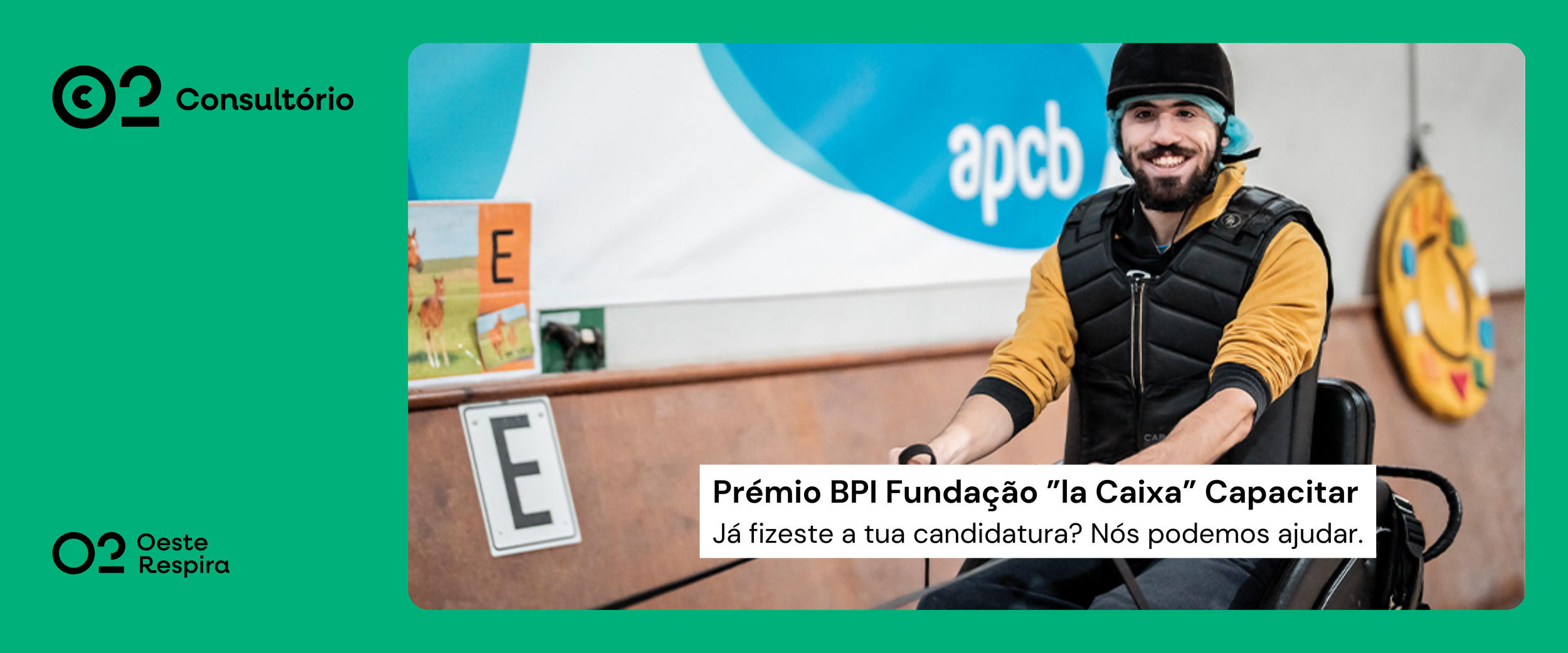 Banner Consultorio O2 para o Premio BPI Fundacao La Caixa Capacitar