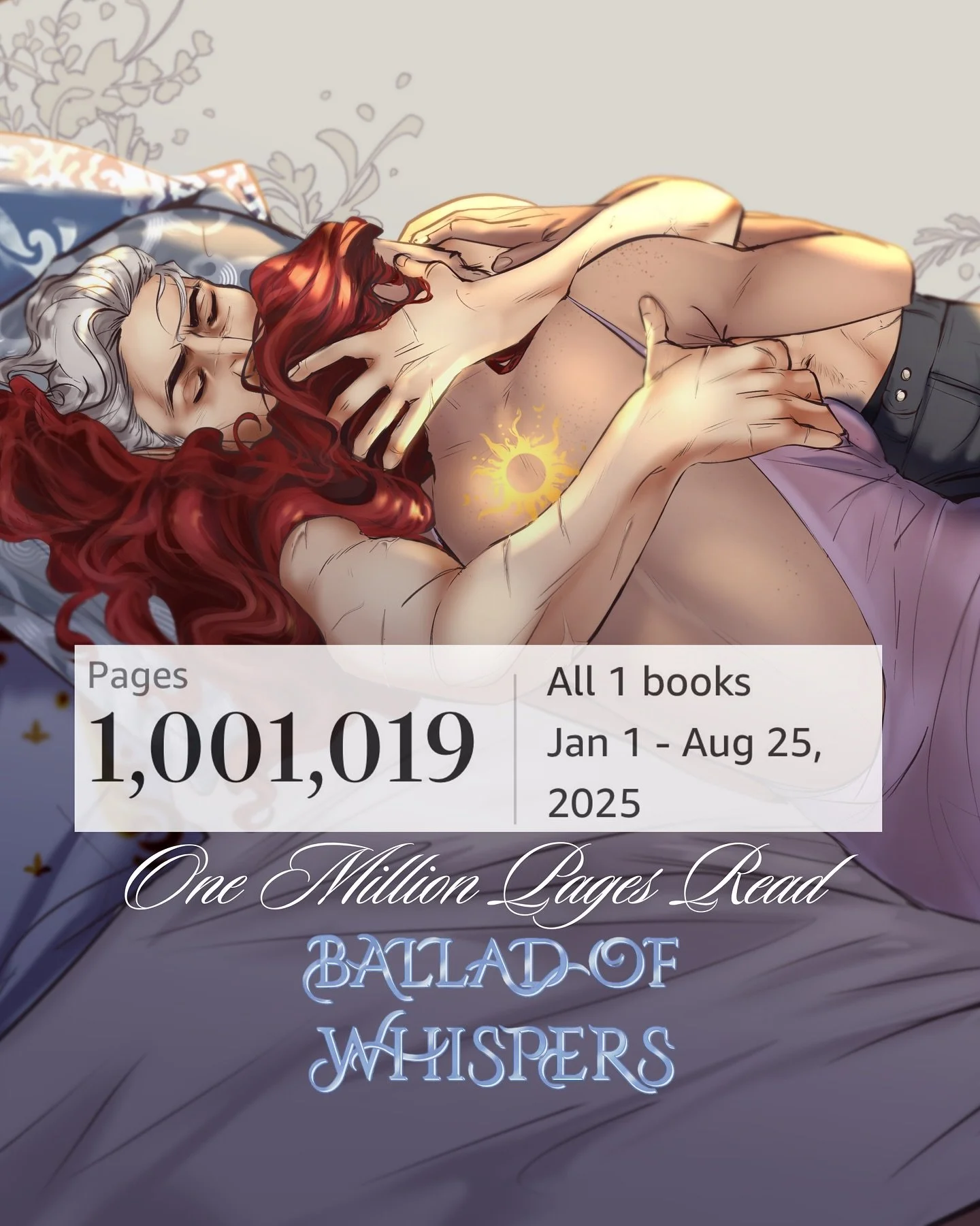 brb, crying
Just shy of Ballad&rsquo;s 4 month birthday (August 28th), we hit A MILLION PAGE READS!!!✨🎉

Before release, this wasn&rsquo;t something I even thought was possible in the first YEAR, let alone four months. I can&rsquo;t even begin to ex