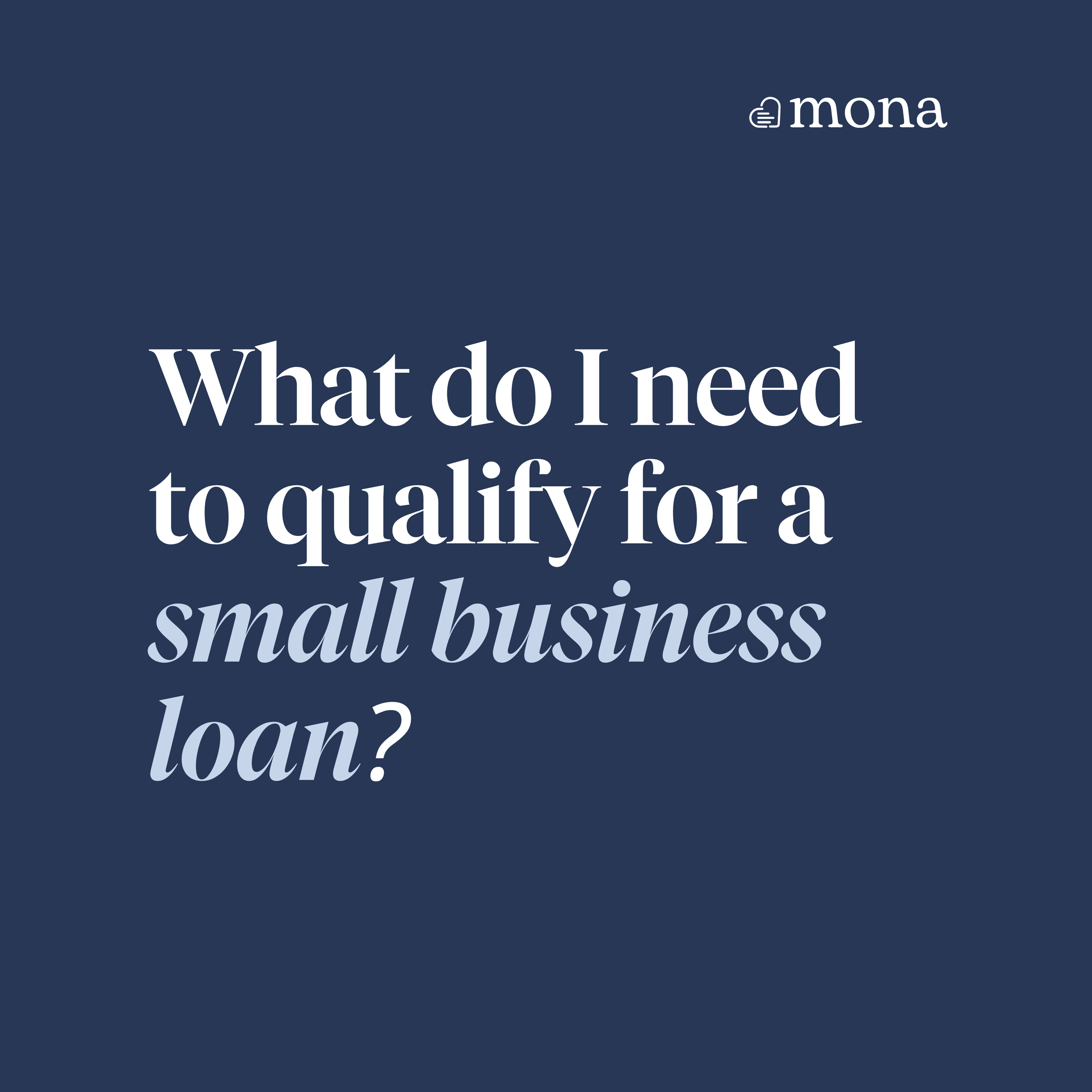 Small business loan requirements