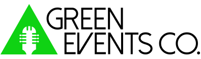 An electrical hazard warning sign with a green triangle and black lightning bolt symbol.