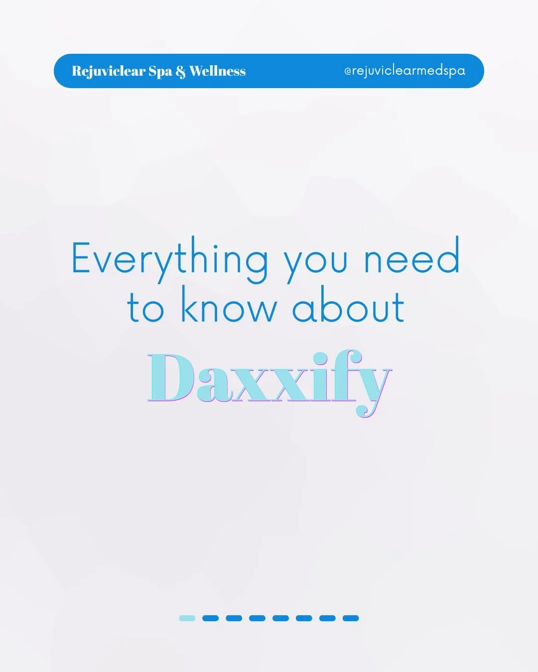 We're breaking down everything you need to know about Daxxify &mdash; the peptide powered wrinkle relaxer that's lasting up to twice as long as traditional neurotoxins. 💉✨ Swipe through to read more 🩵
.

.

.
📅 Book your appointment using the link