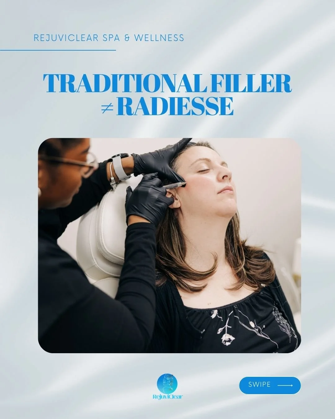 Hyaluronic acid filler and Radiesse are two distinct treatments, each designed to enhance your natural beauty in different ways&mdash;allowing us to customize your experience based on your aesthetic goals. 
.

.

.
📅 Book your appointment using the 
