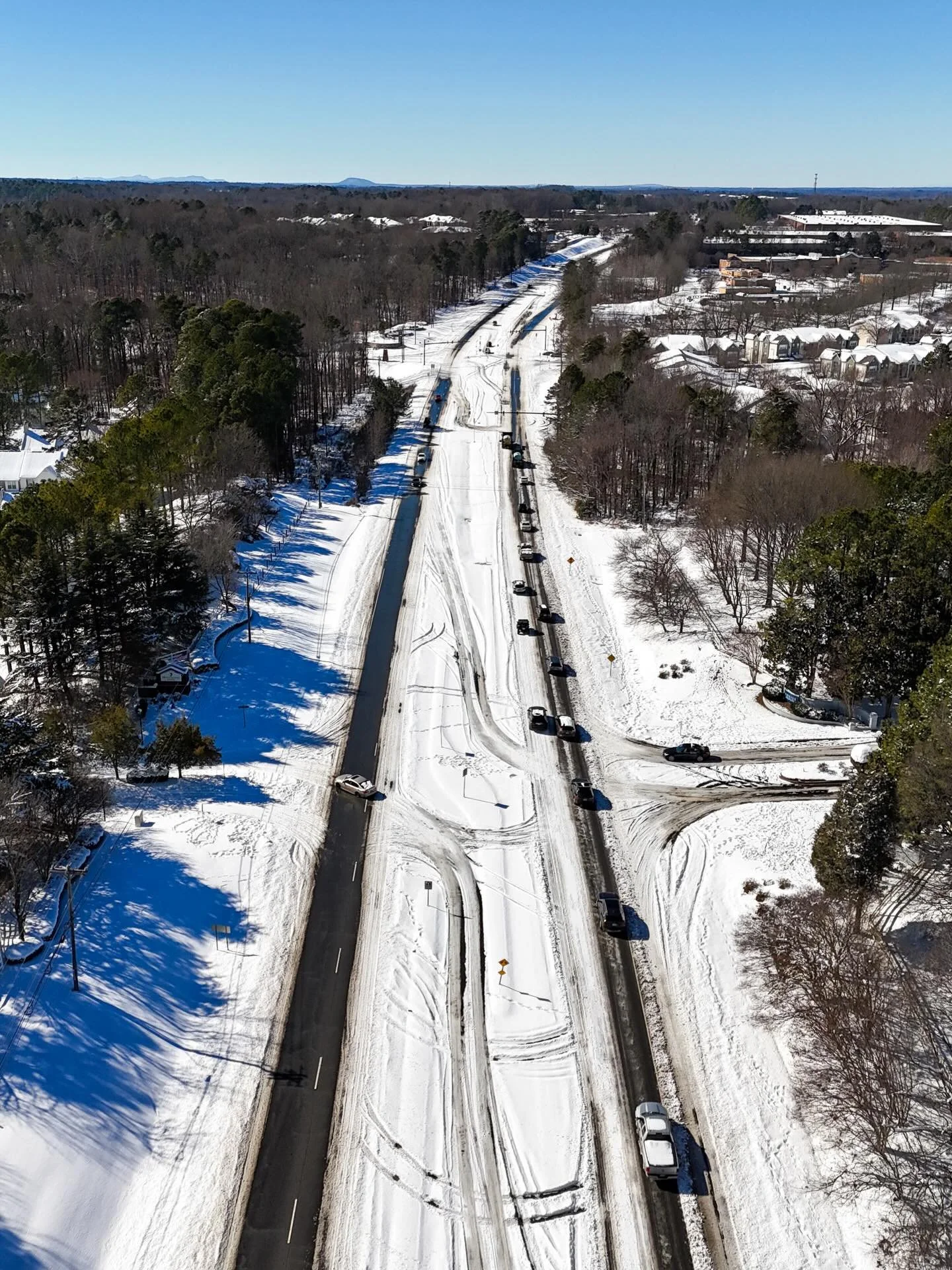 Charlotte recorded a record 11&rdquo; of snow! It&rsquo;s been a long, long time since Charlotte has seen that much snow. Stay warm and safe everyone! #charlotte #drone #dji #snowstorm