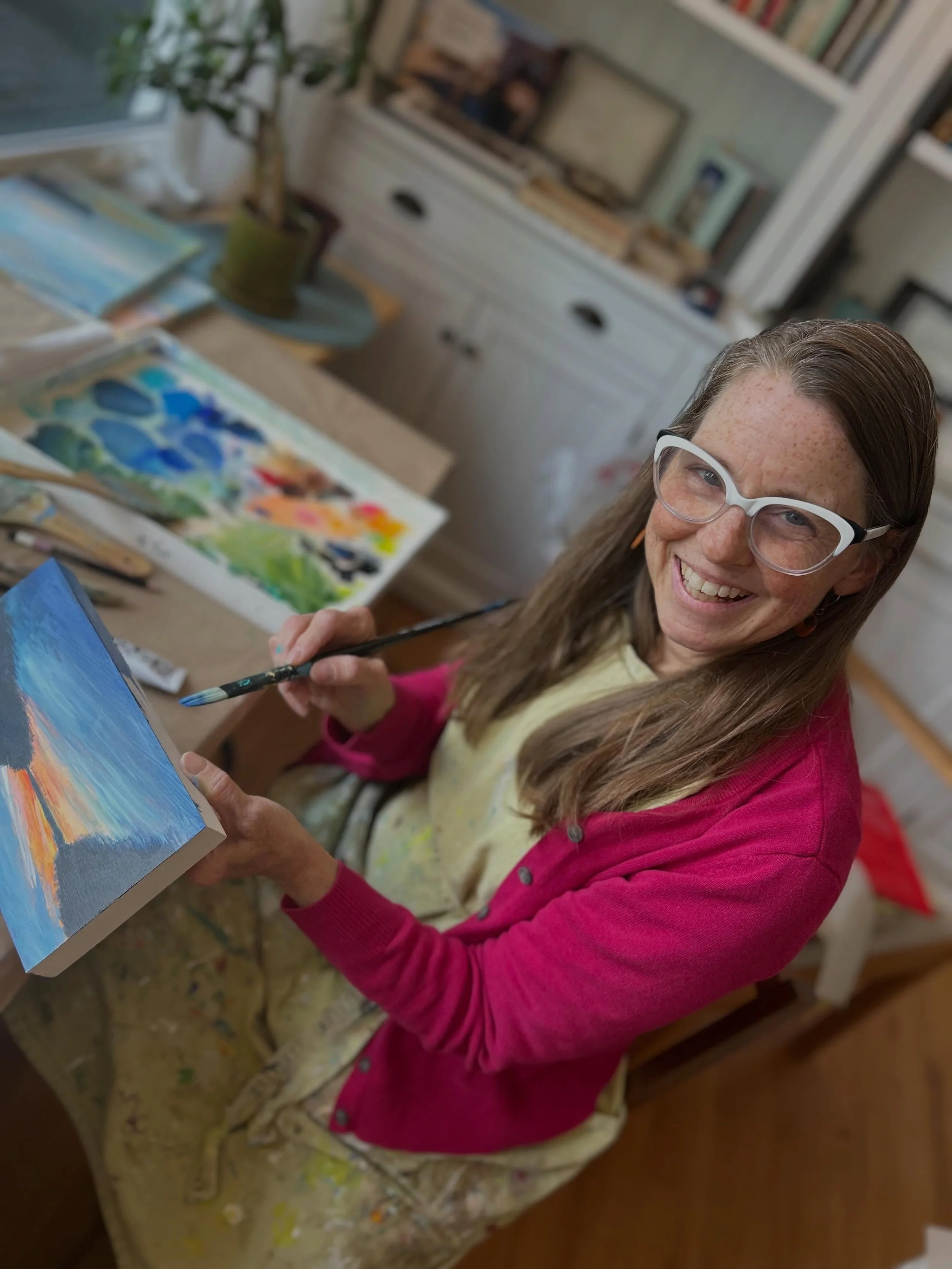 Making art for several days with an old and trusted artist friend is a revelation. We&rsquo;ve taken over a house facing the Chesapeake Bay and we&rsquo;re cranking art while talking, drinking coffee, remembering our much younger selves and laughing 