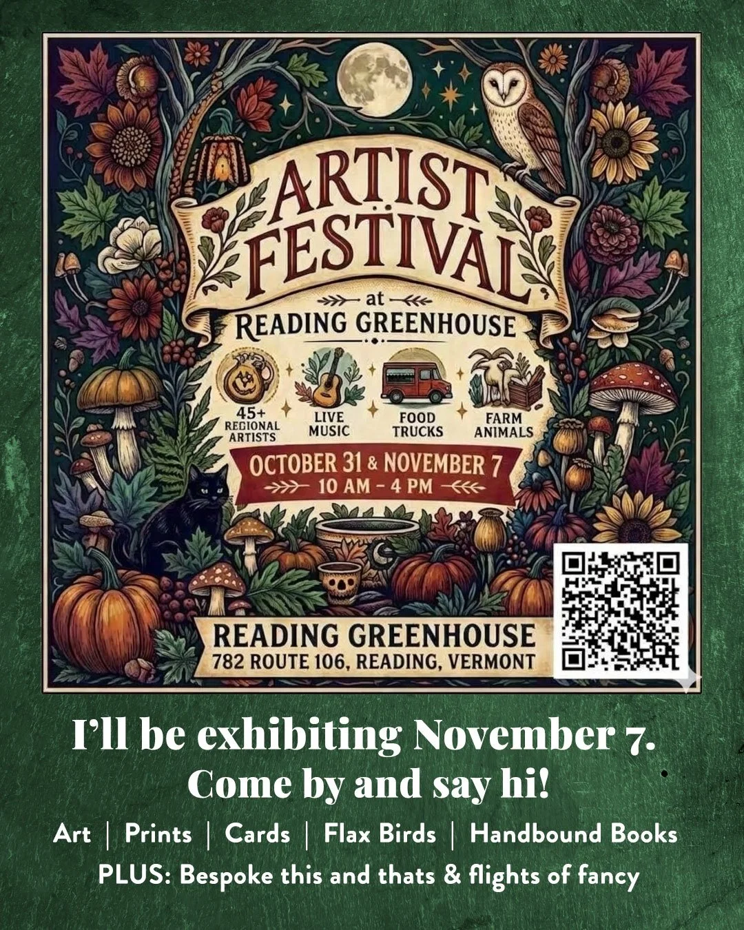 If I could live in a greenhouse I would. And the @readinggreenhouse  is my happy place. I can't wait to spend the day there and I hope you come out for their amazing Artist Festival. I'm making up all sorts of bespoke goodies for the upcoming holiday