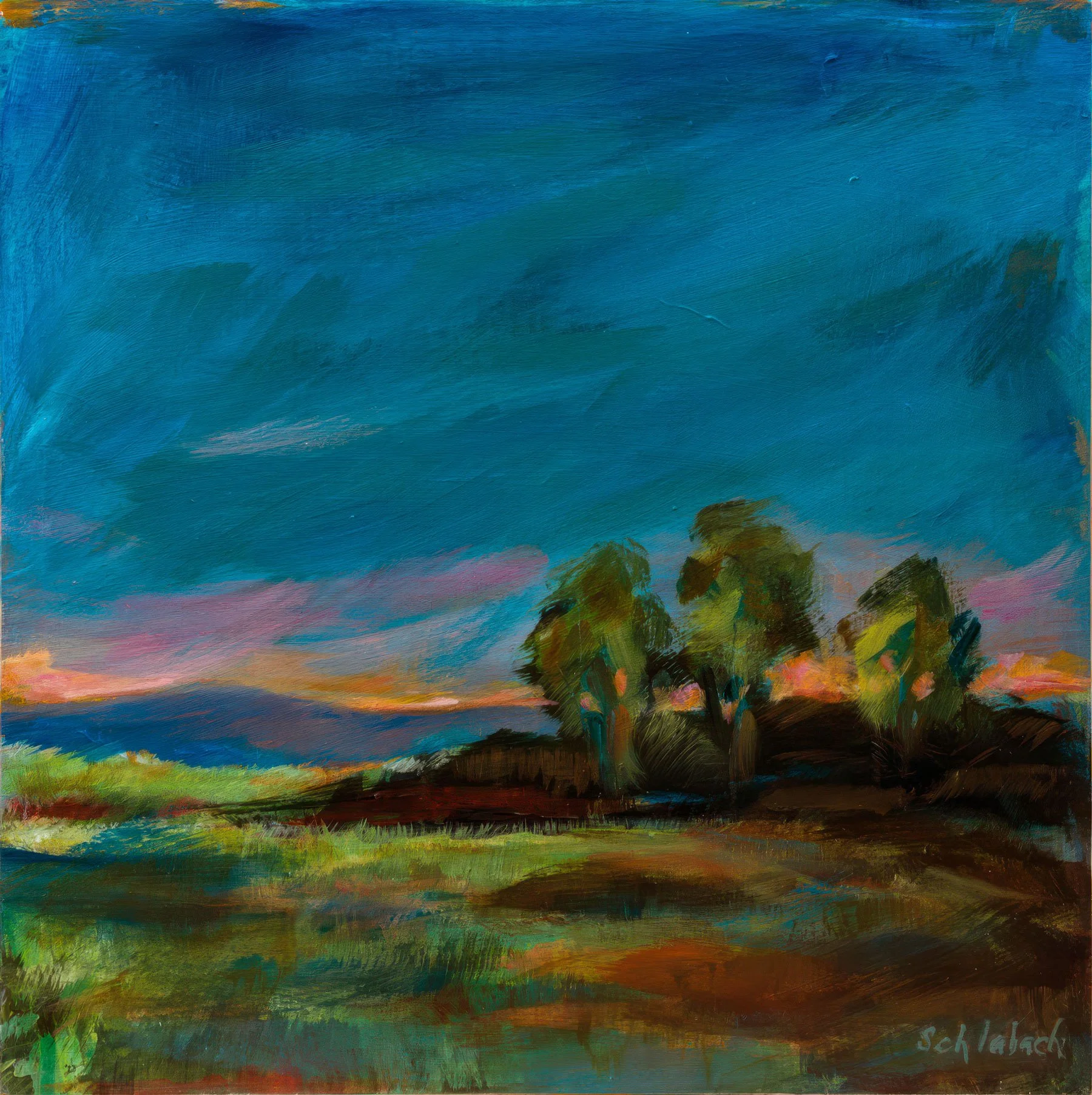 July Meadow Eventide 12x12 $350