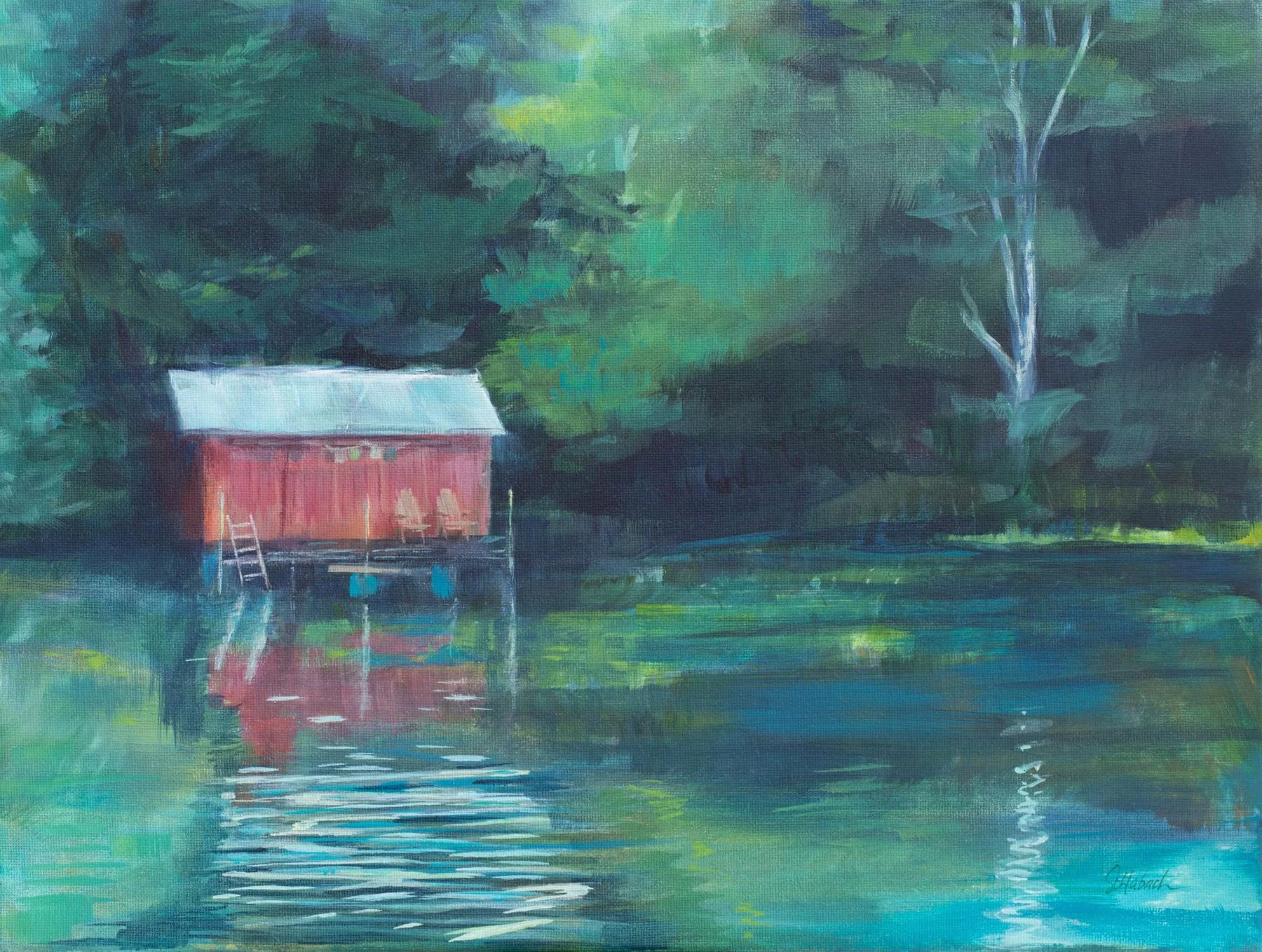 Boathouse Summer 16x12 $700