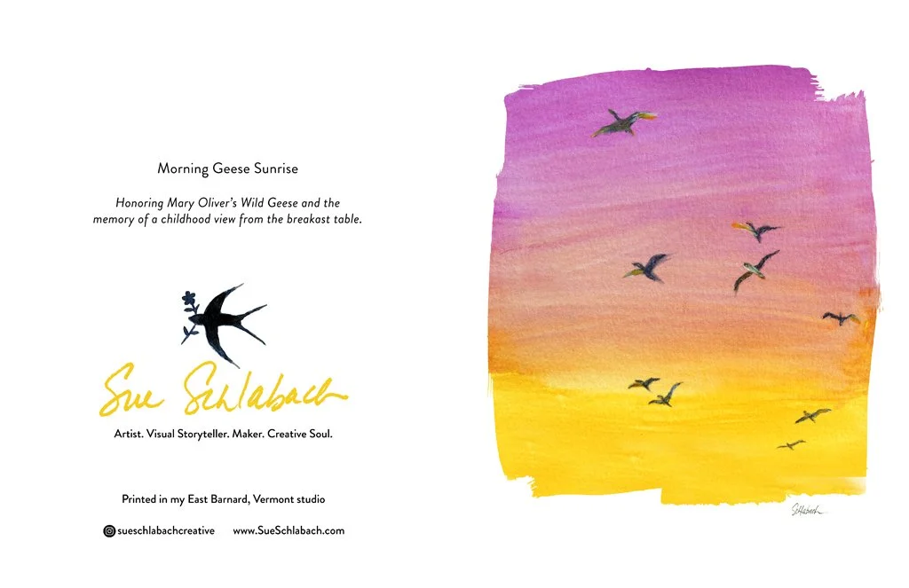Morning Geese Sunrise-A2 card-Sue Schlabach.jpg