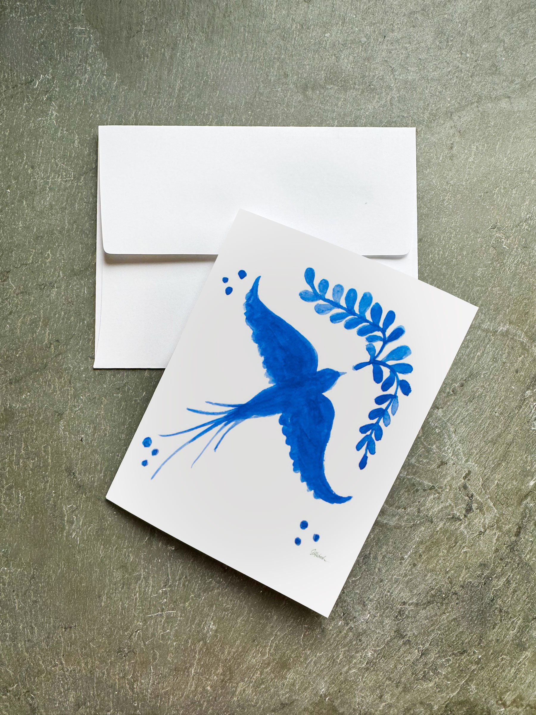 Golondrina Azul A2 Card