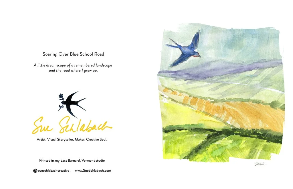 Soaring Over Blue School Road-A2 card-Sue Schlabach.jpg