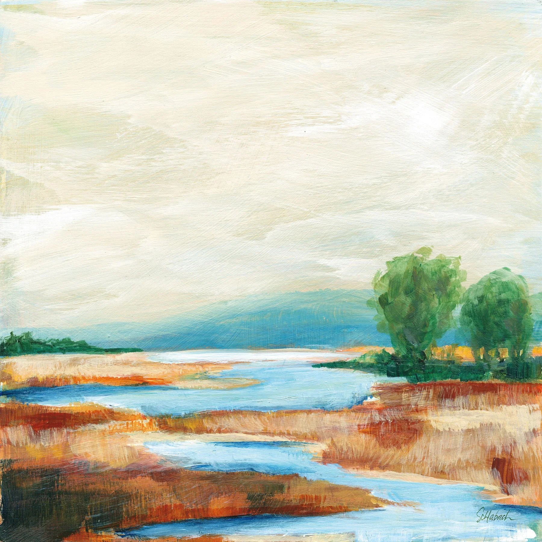 Autumn Wetland 8x8 SOLD