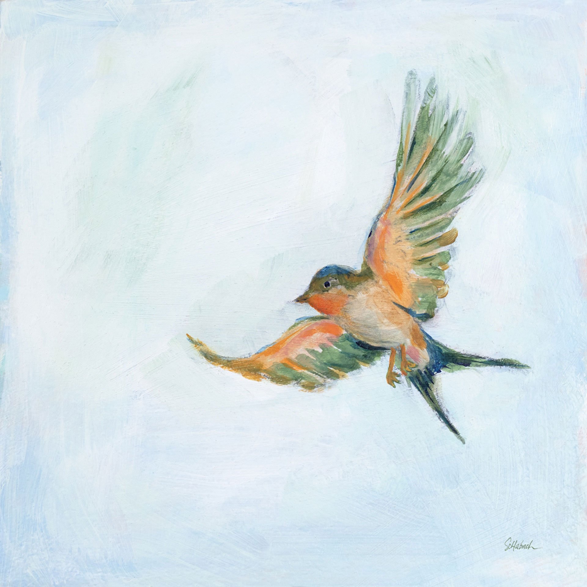 Barn Swallow Flight III 8x8 SOLD