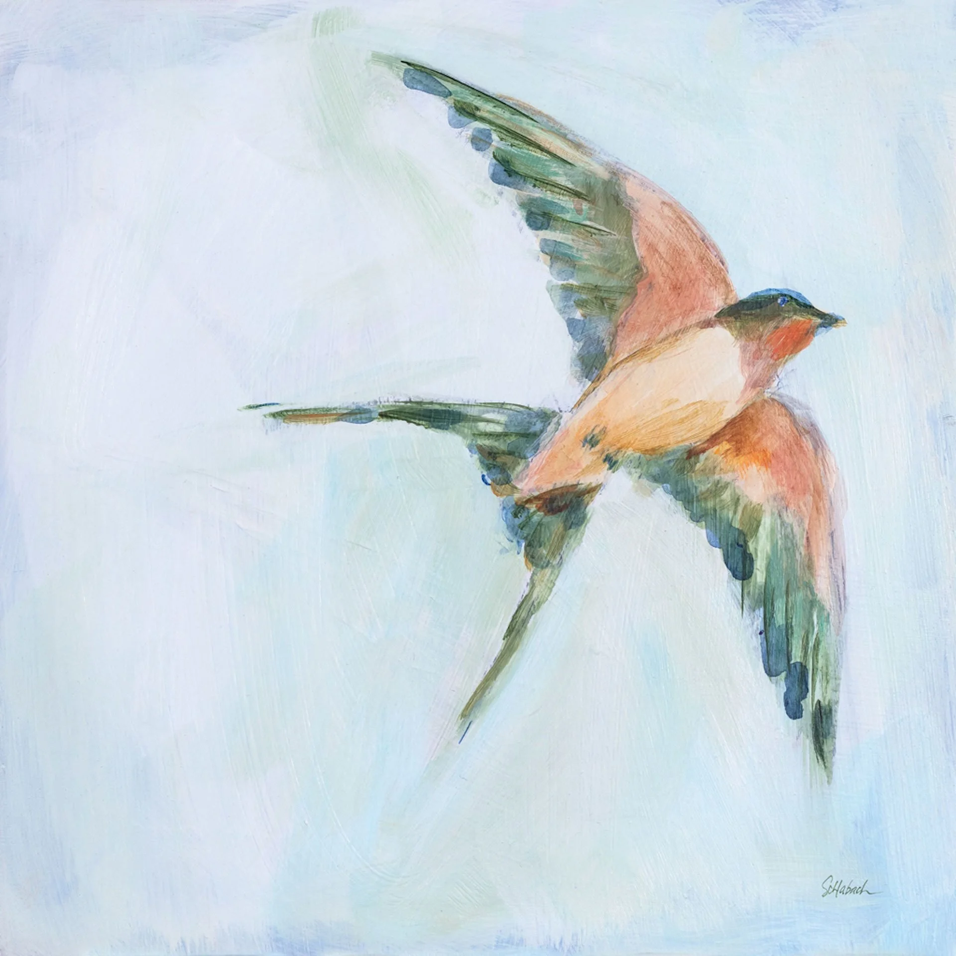 Barn Swallow Flight II 6x6 SOLD
