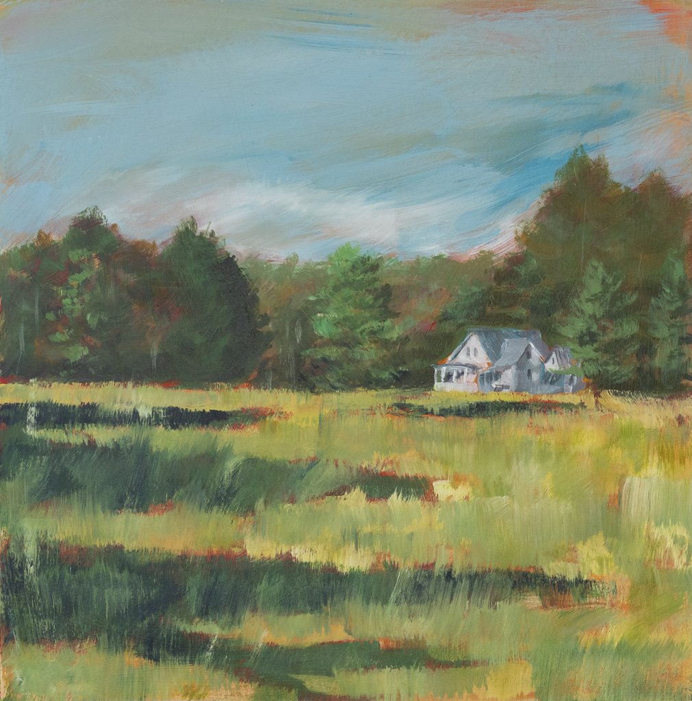 Gibb's House Across the Meadow 12x12 SOLD