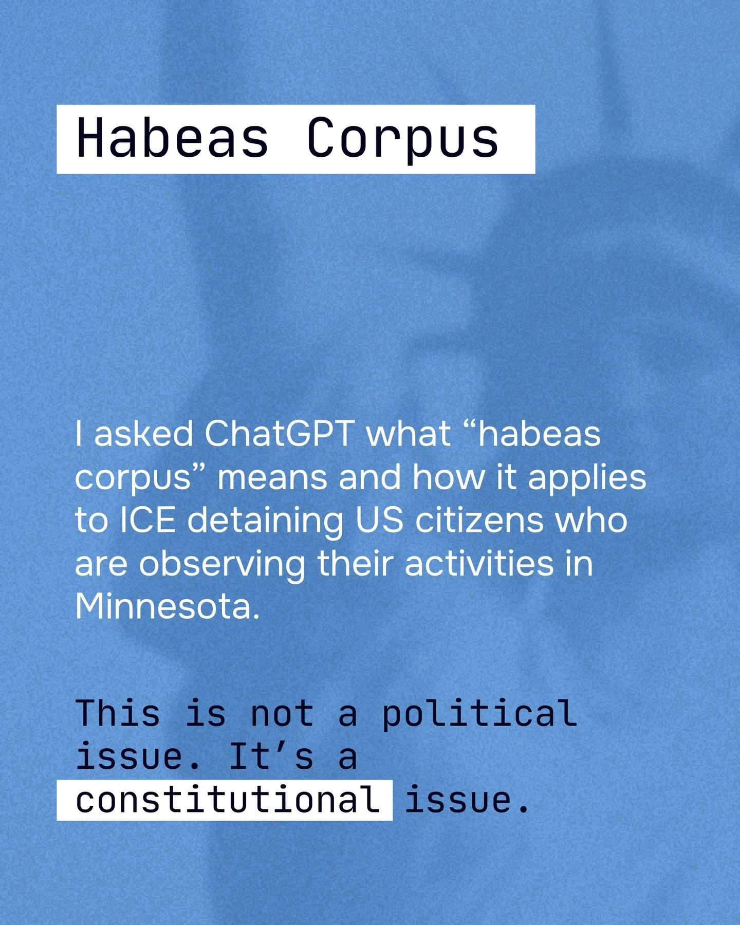 This is not a political issue. It&rsquo;s a constitutional issue.