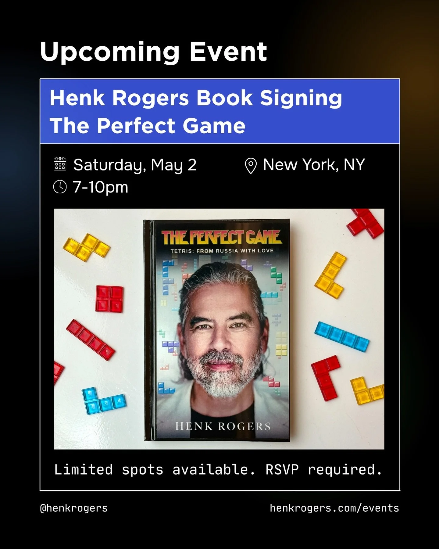 I&rsquo;m having a book signing in NYC this Saturday. RSVP at henkrogers.com/events ✍🏽