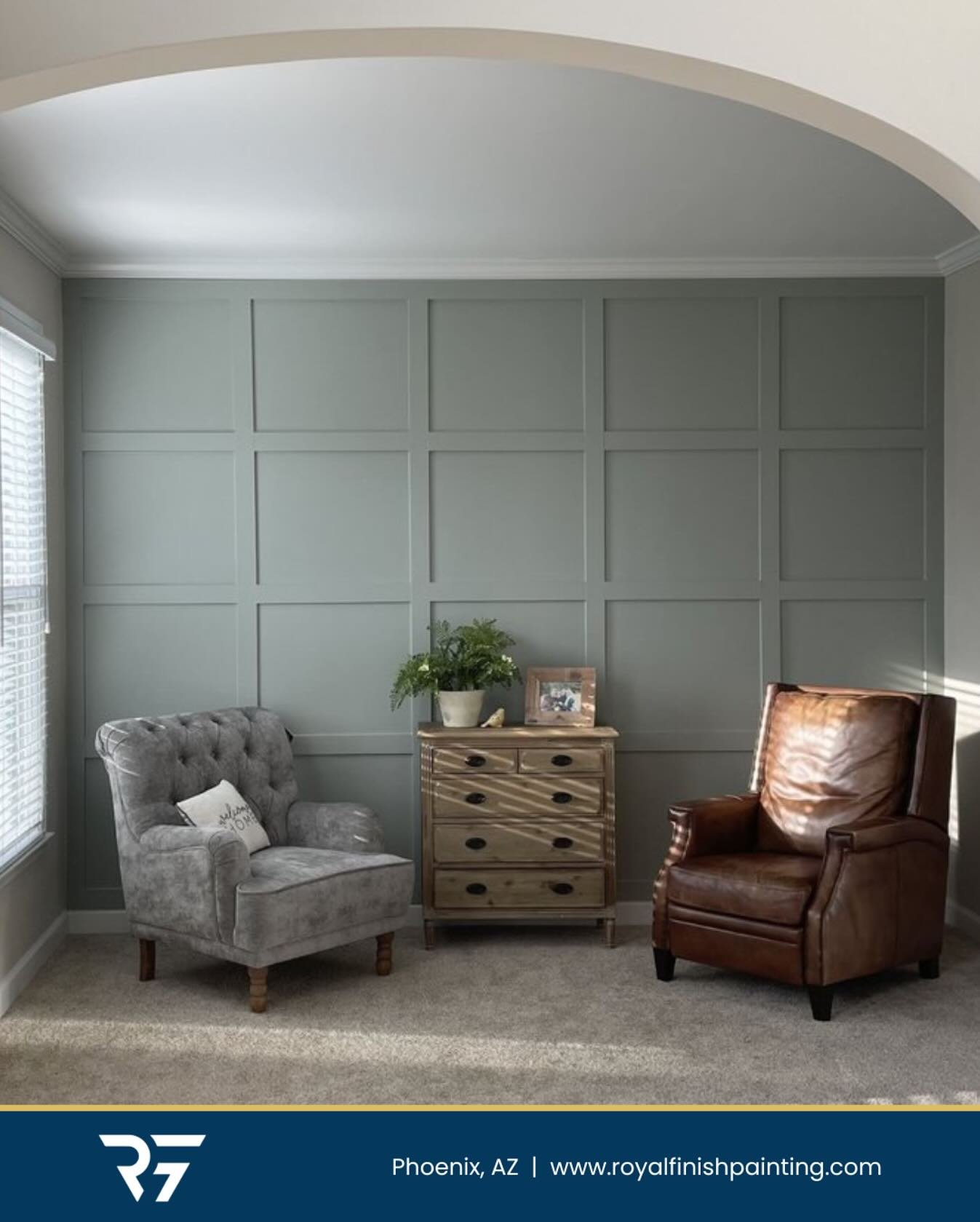 Who knew a coat of paint could feel like a total reset? 🎨🛋️ From dull to dreamy&mdash;this interior refresh brought the whole space to life.

Let&rsquo;s give your home that same wow factor!

📱 602-497-2199
📧 danny@royalfinishpainting.com