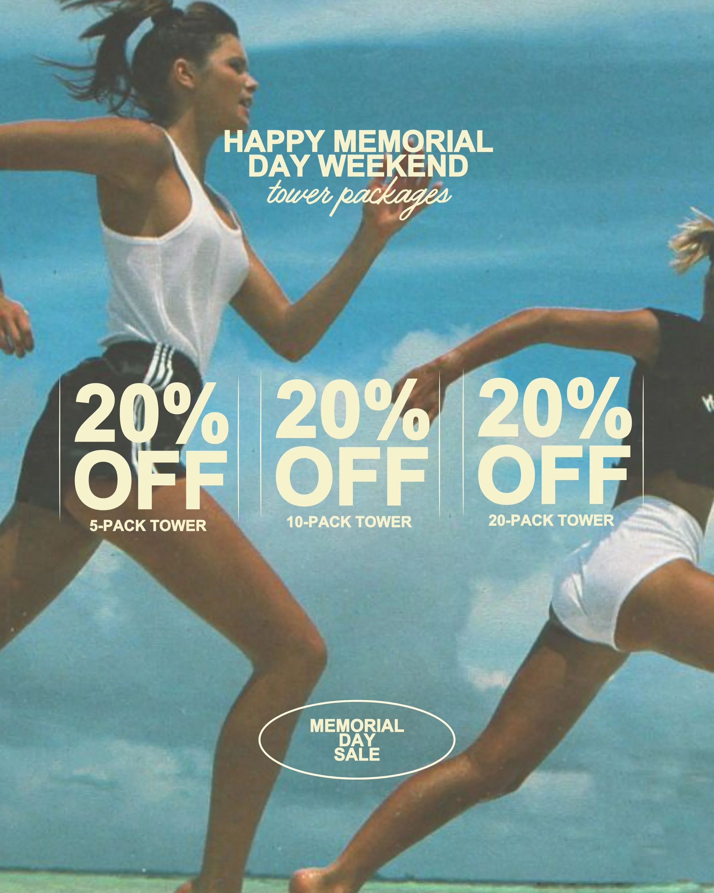 SHOP THE SALE ✨💧

happy memorial day weekend! enjoy 20% off our tower packages all weekend long !!!!

whether you&rsquo;ve been wanting to try tower for the first time or you&rsquo;re already obsessed, now&rsquo;s the time to stock up on classes and