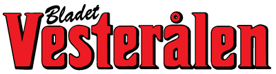 Tekst som sier "Vesterålen" i rødt på svart bakgrunn.