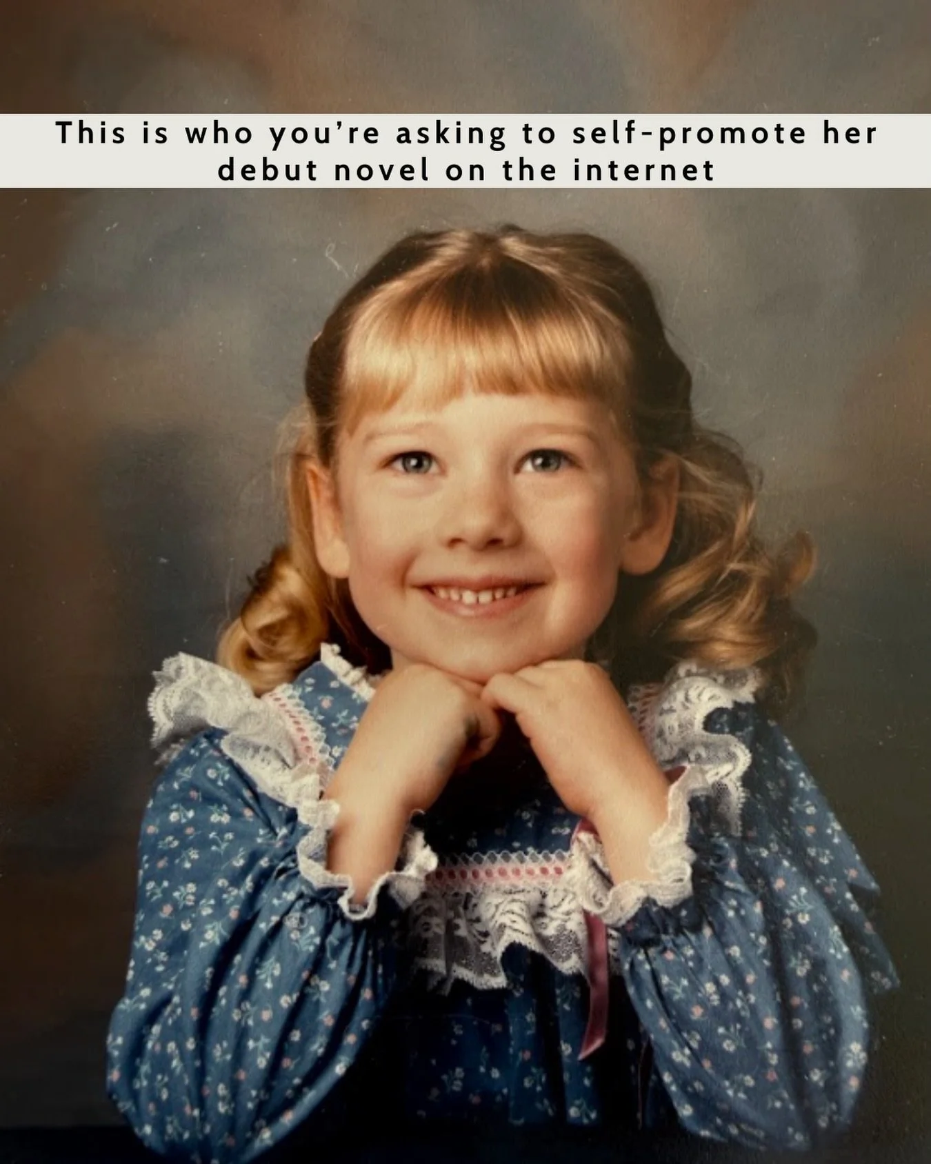 I wanted to be a writer before I knew how publishing worked, before I knew how long it would take, and definitely before I knew I would eventually have to talk about myself online.

But the little girl in this photo believed stories mattered. 

So I&