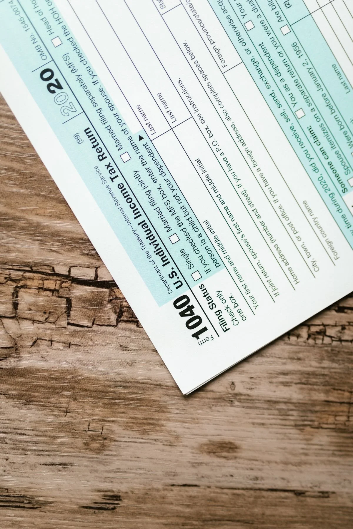 A Form 1040 individual income tax return