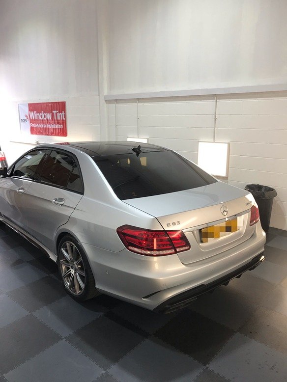 Mercedes-Benz being tinted at Direct Window Tints near Lincoln