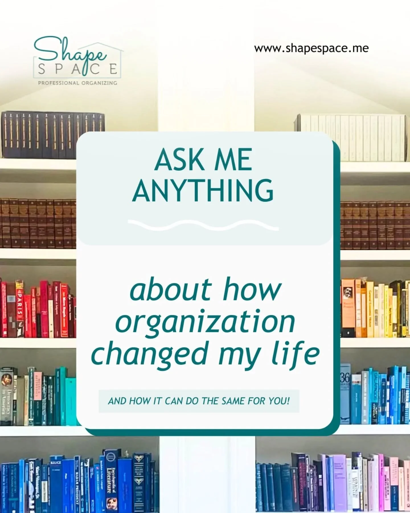 Ask me anything! Seriously. Want to know how I keep my own home organized with a busy life? Or which project changed my life? 

Drop your questions below 👇 and let&rsquo;s talk about how organization can work for YOU.

#ShapeSpace #AskMeAnything #Or