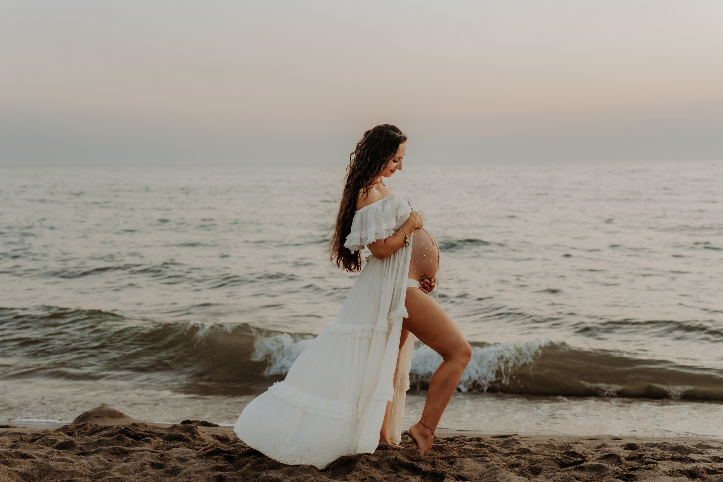 Servizio fotografico gravidanza al mare in Versilia e Forte dei Marmi