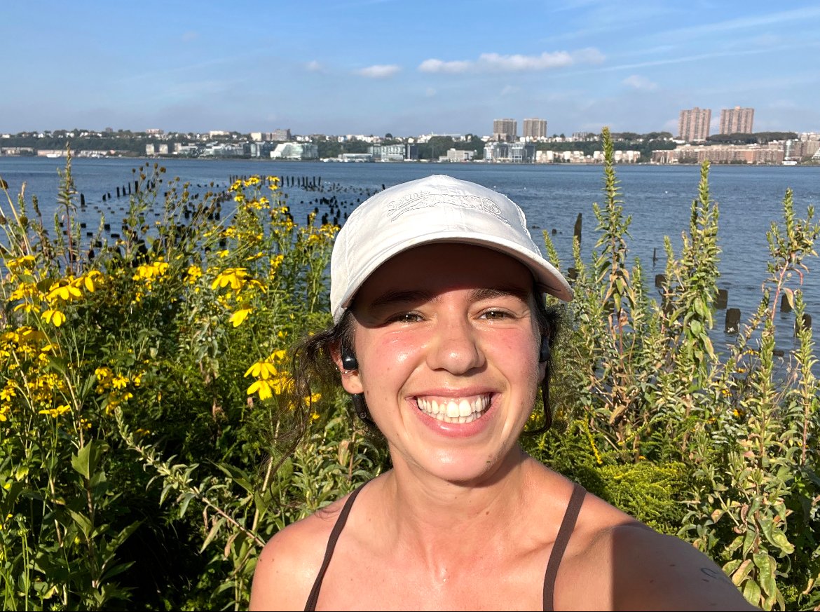 Anna Garcia Smith selfie during a run.