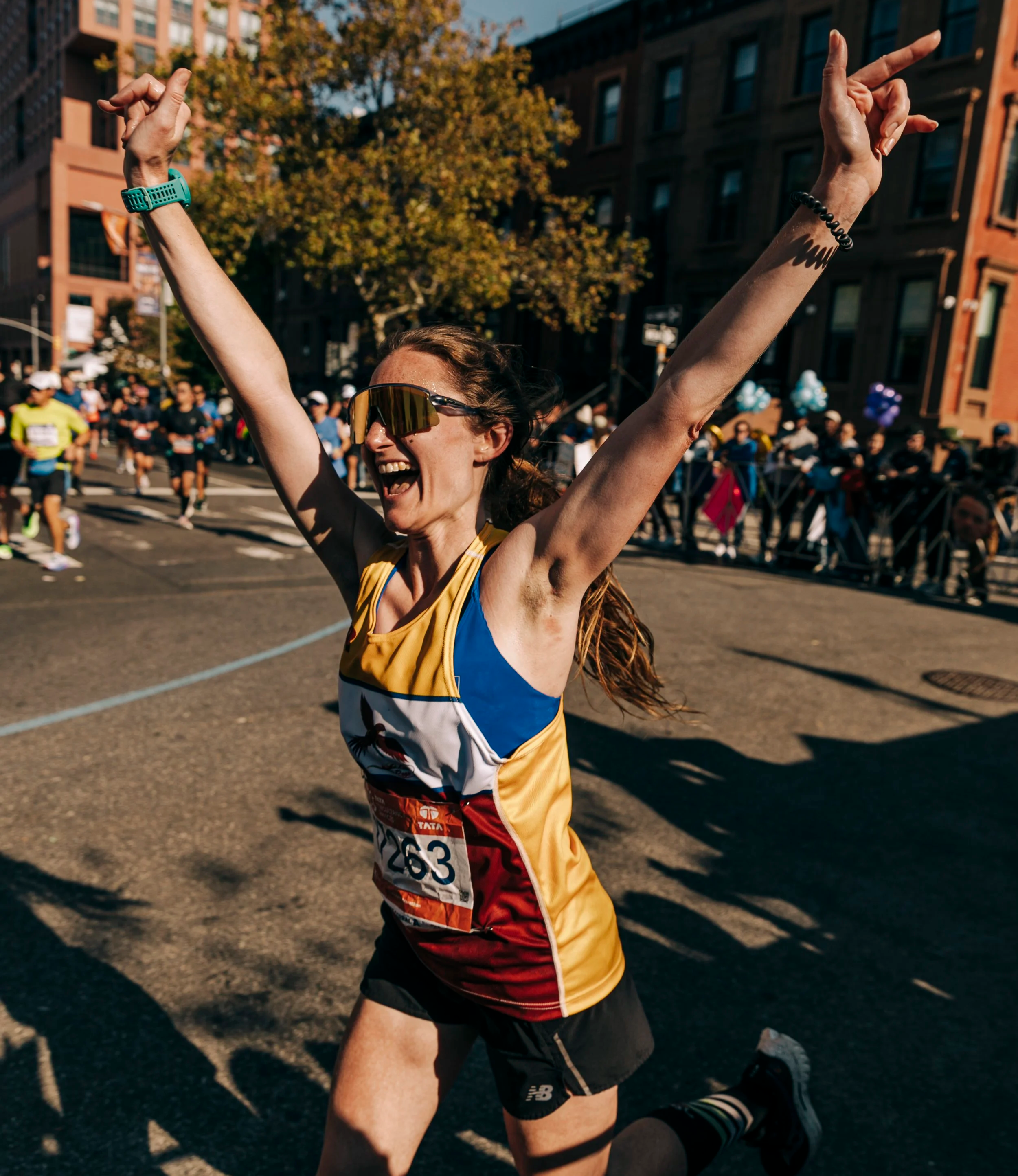 Emily Palmer running the NYC Marathon for Next PAGE.