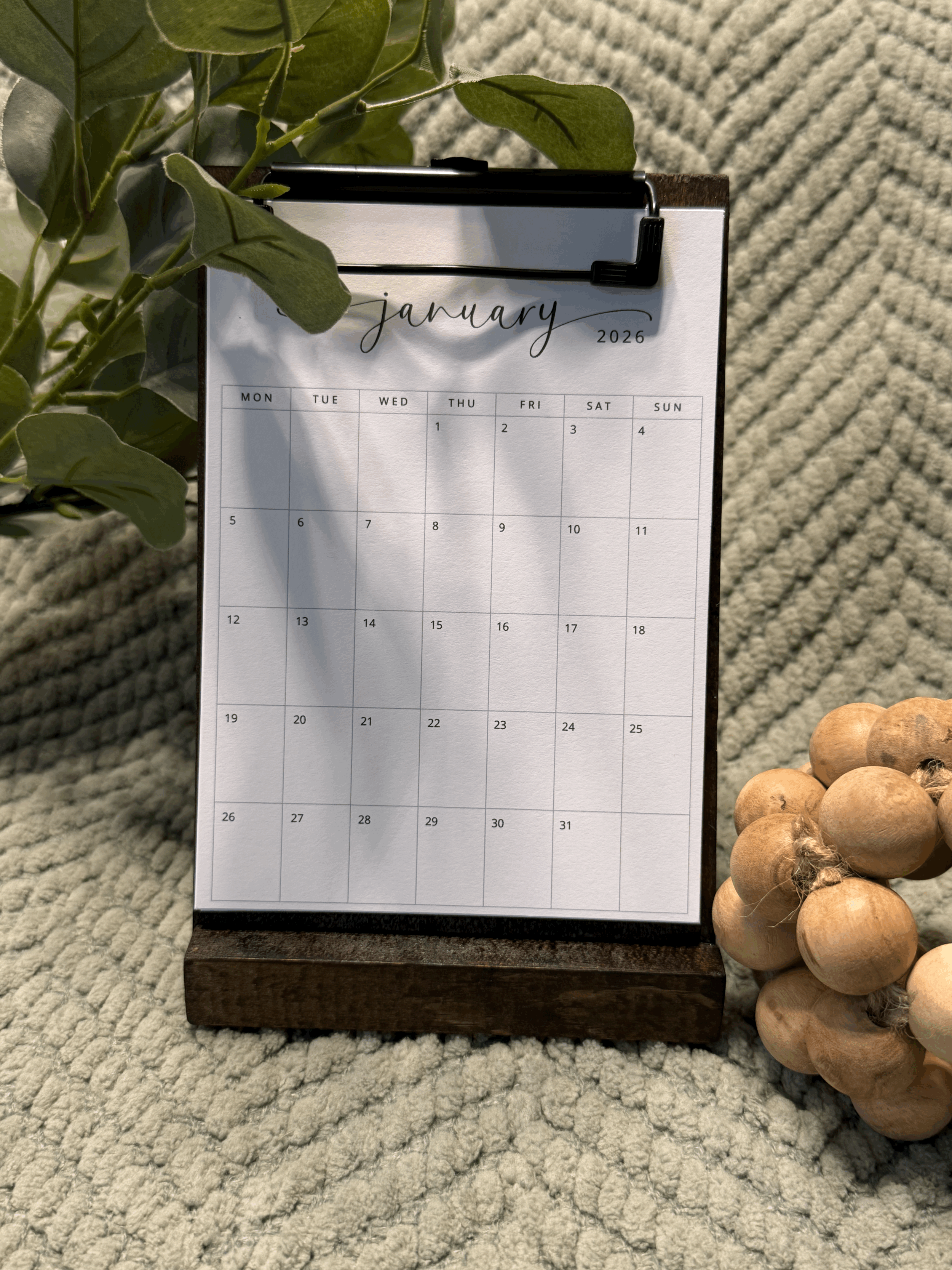 Small Desk Calendar