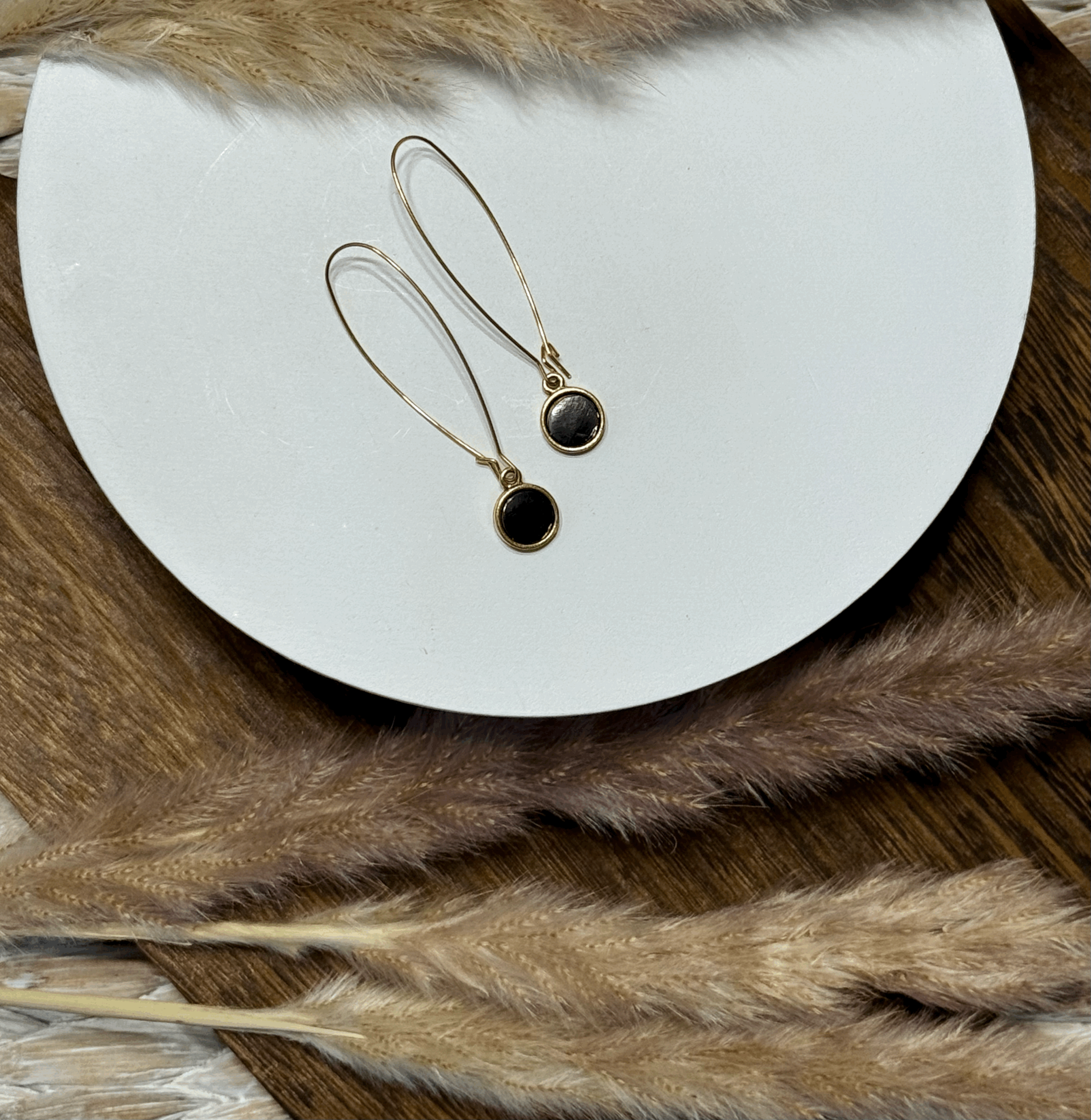 Angie Earrings - Gold Horn