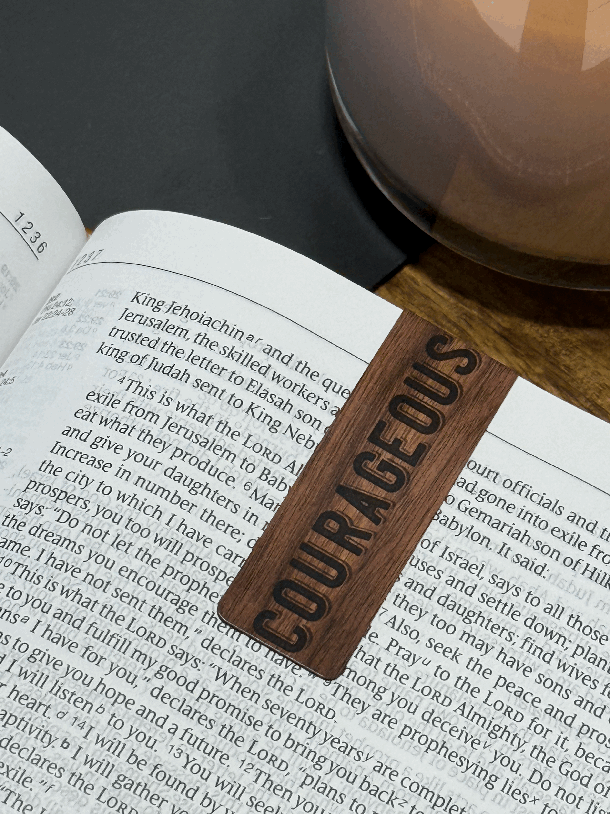 Courageous Magnetic Bookmark - Brown
