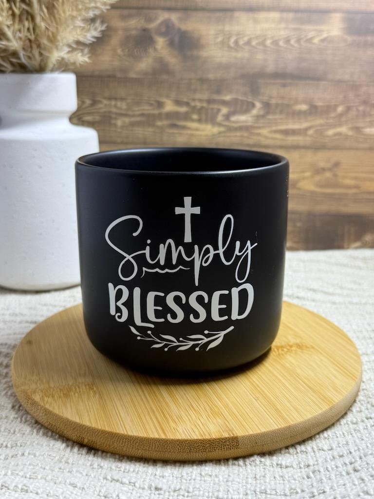 Faith Ceramic Planter Simply Blessed