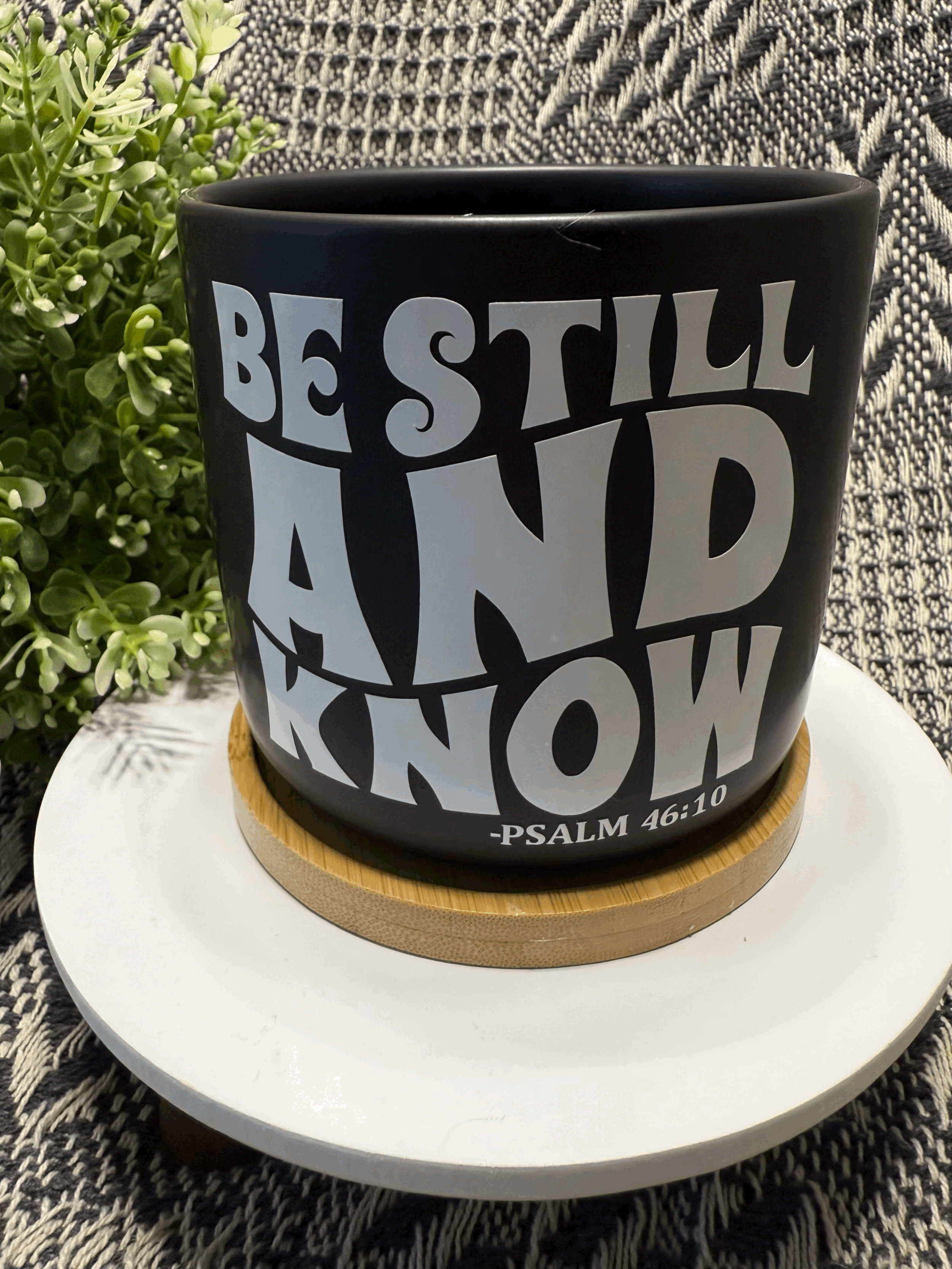 Faith Ceramic Planter Be Still and Know