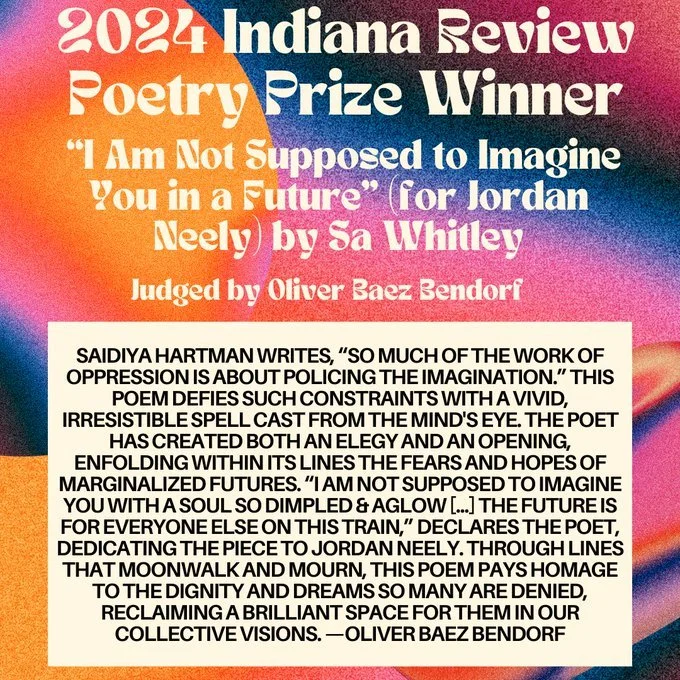 Winner of the 2024 Indiana Review Poetry Prize